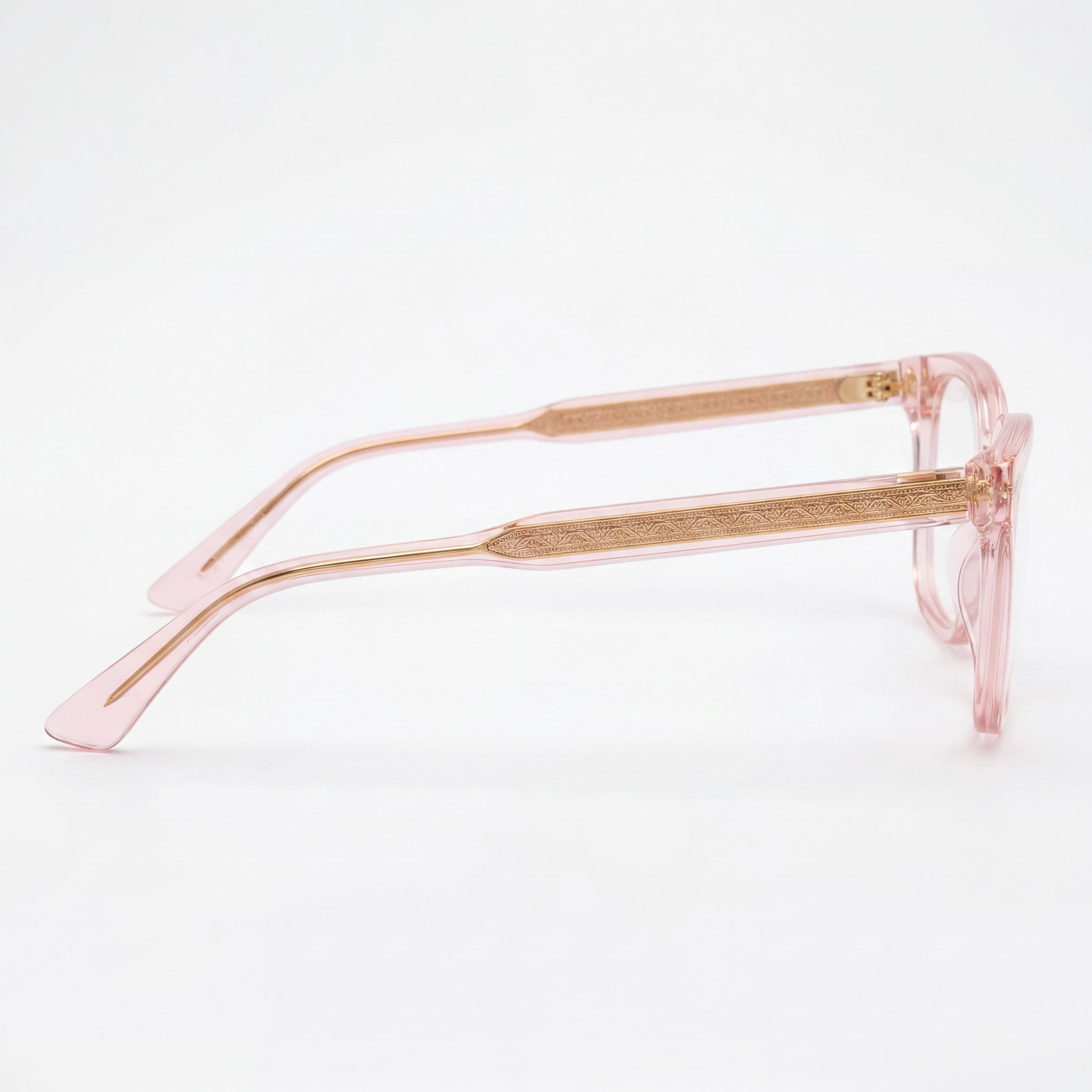 Gafas graduadas cuadradas Gucci GG0184O para mujer, montura de plástico rosa transparente de 50 mm, Photo 3