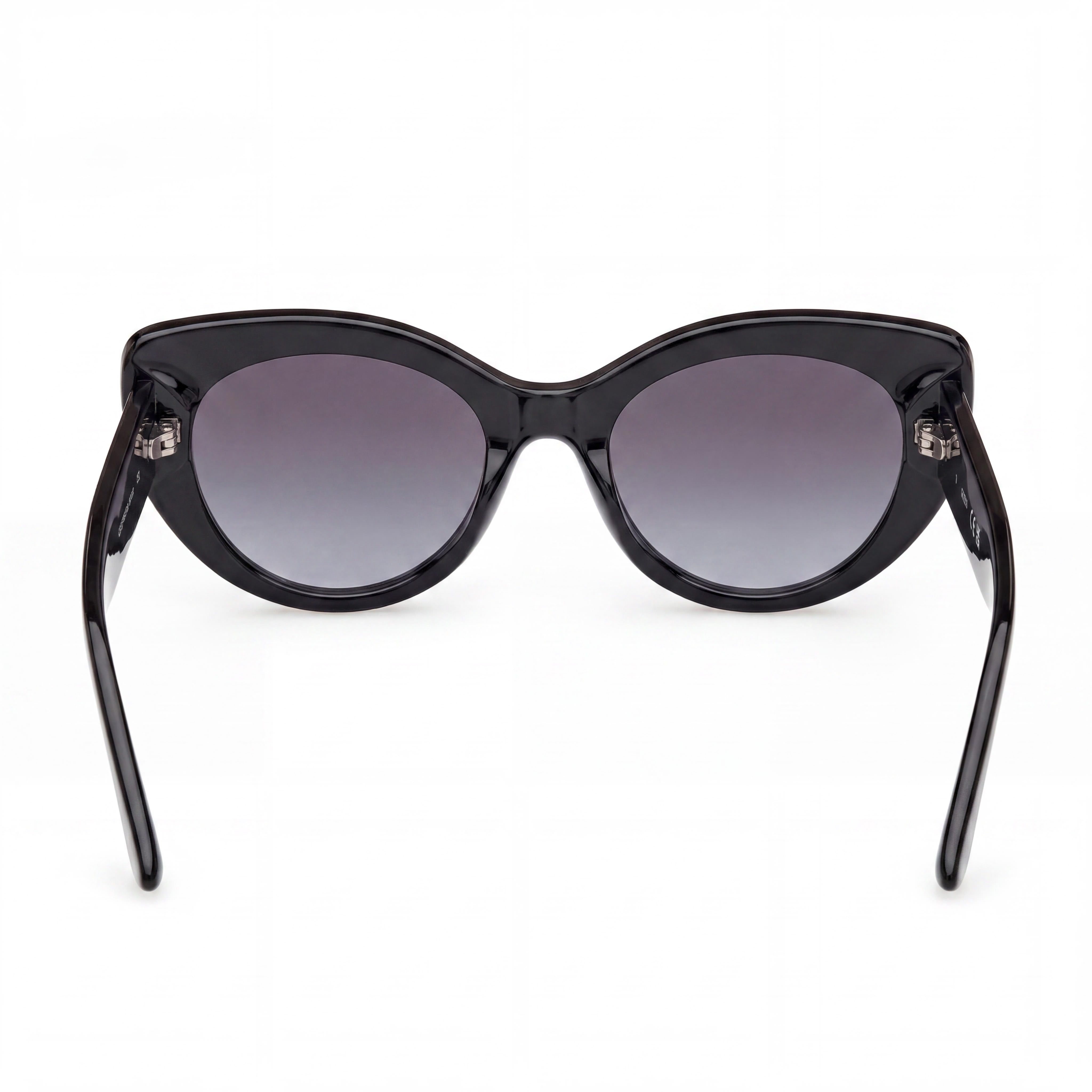 GUESS Gu00163 Women's Shiny Black Plastic Cat Eye Gradient Smoke UV Protection Sunglasses 54, Photo 3