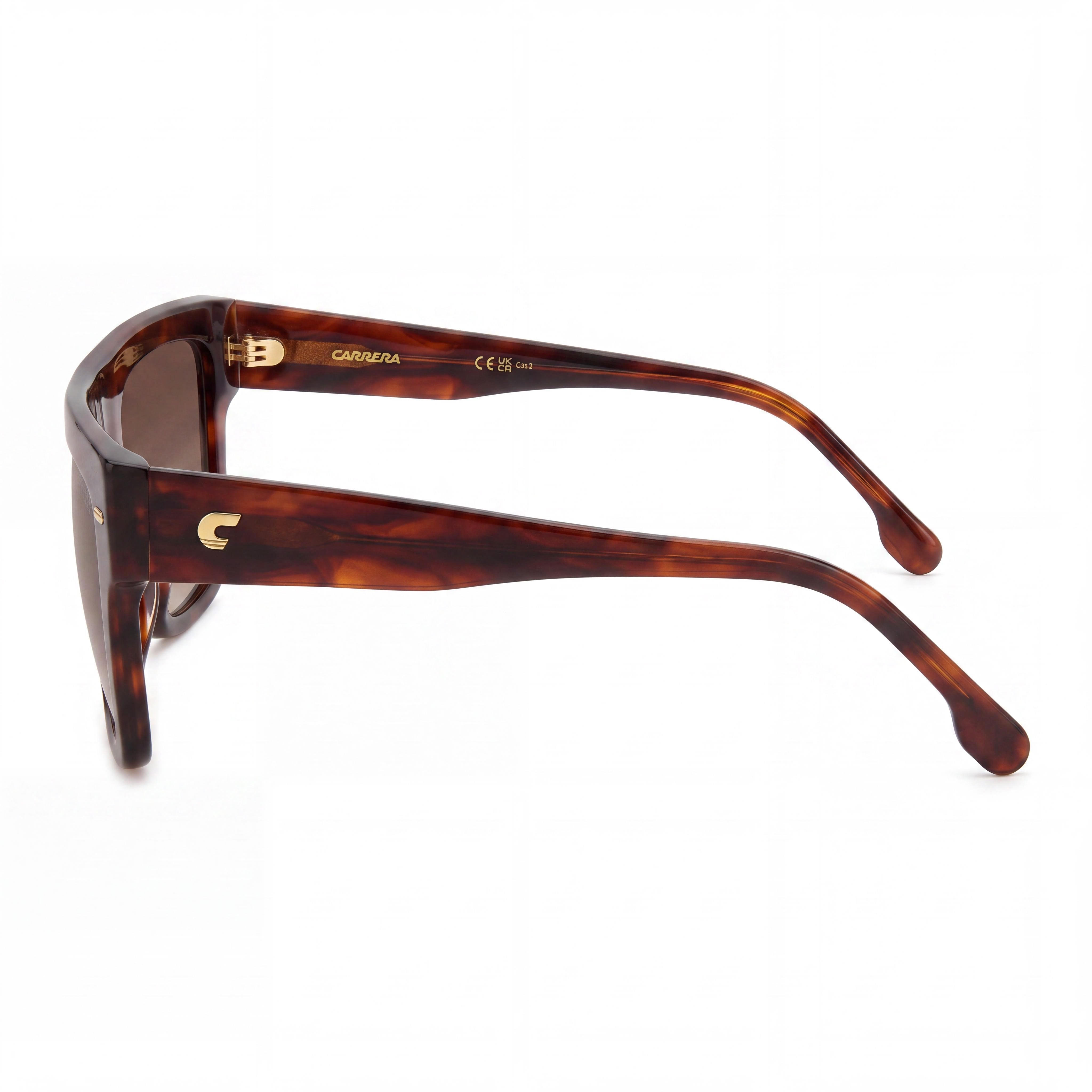 Carrera 3016/S Women's Brown Horn Polycarbonate Frame 55mm Non-Polarized UV Protection Sunglasses, Photo 3