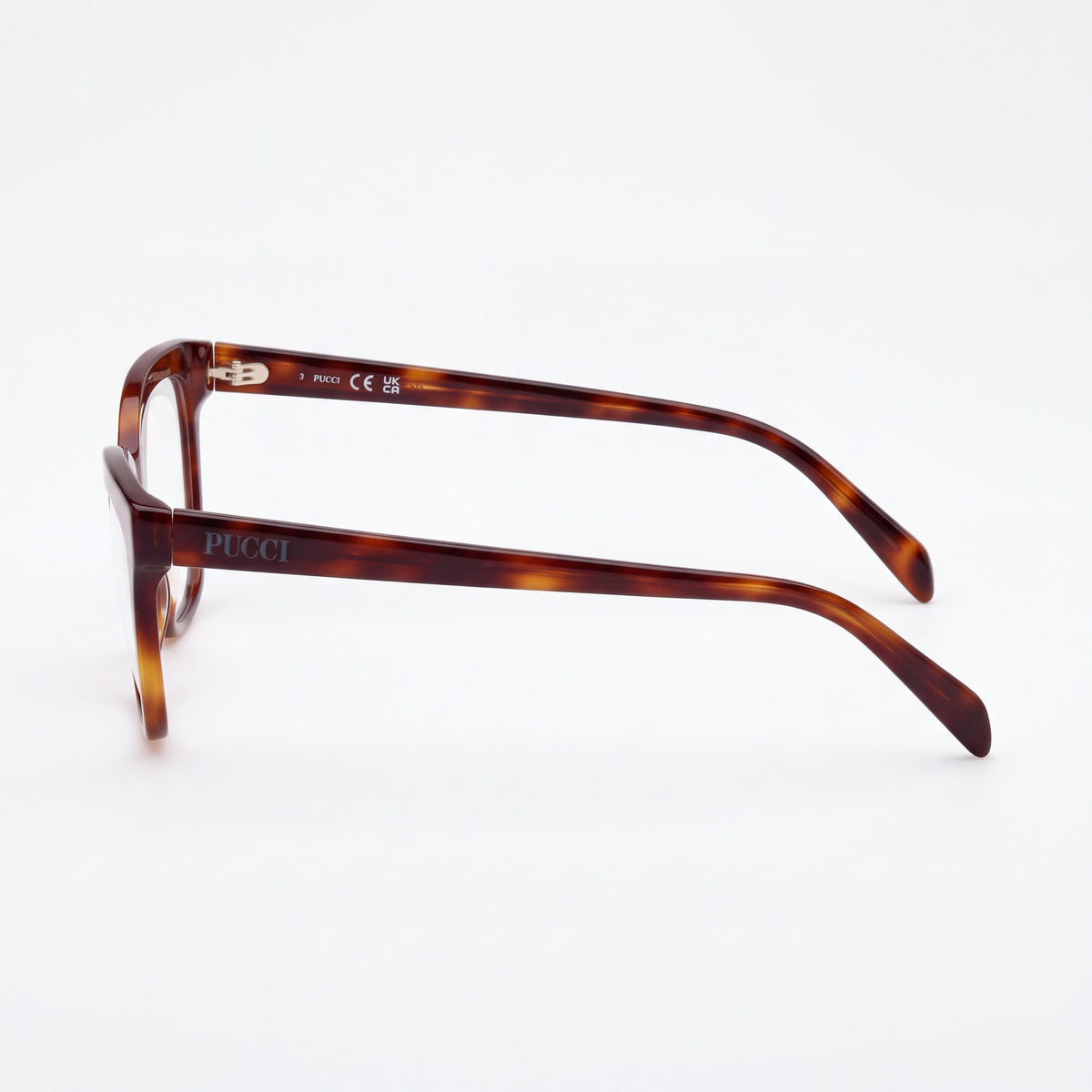 Gafas de sol para mujer Emilio Pucci EP5242 estilo MODERNO, montura de plástico color habana rubio, lentes de policarbonato, 56 mm, Photo 3