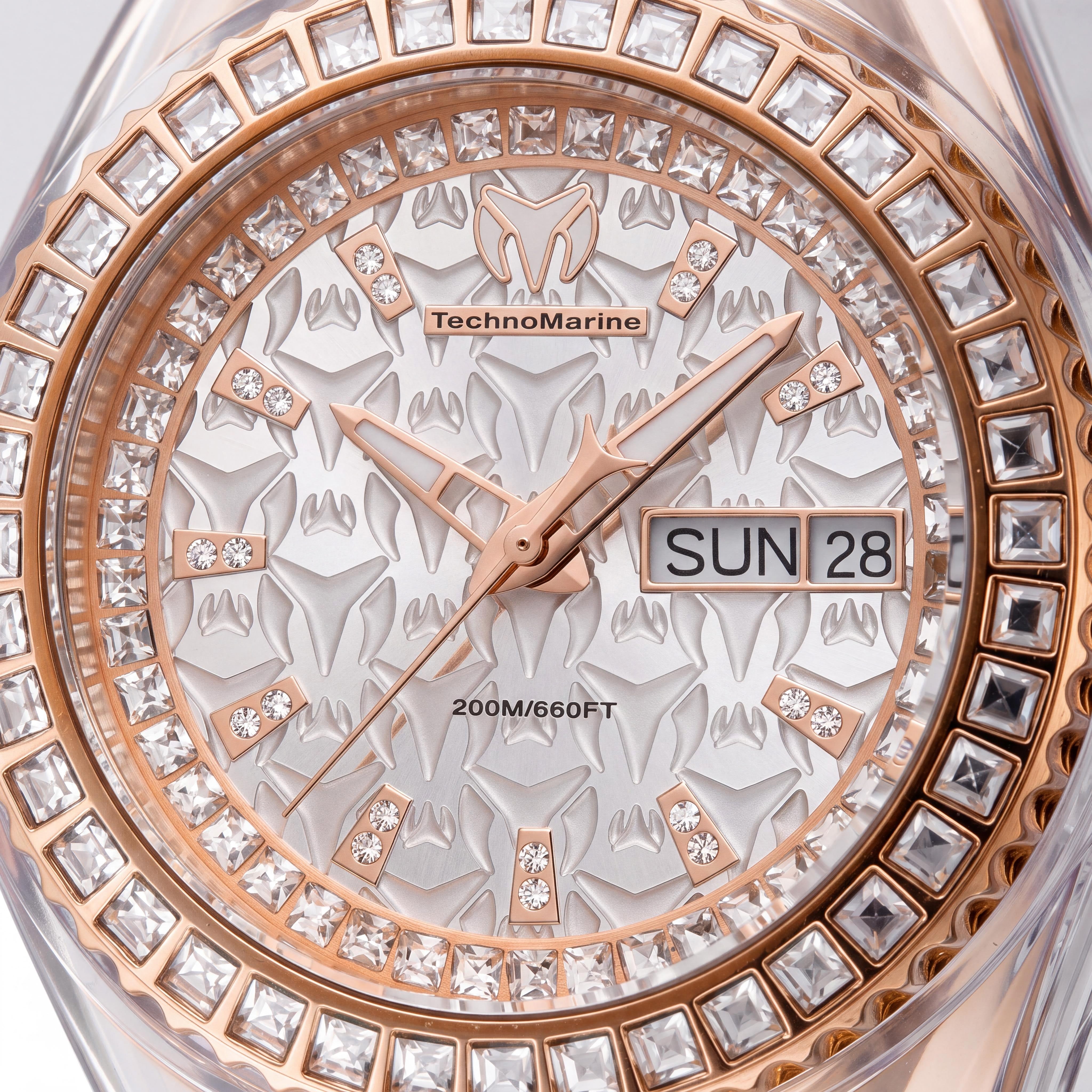 TechnoMarine Cruise TM-121173 Women's Rose Gold, Stainless Steel Case, Quartz 40mm Watch, 20 ATM, Silicone Strap, Photo 2