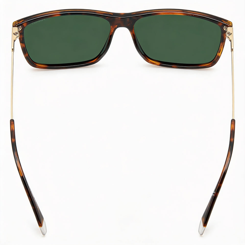 Polaroid Minimalist Unisex Havana Eco Co-Polyester Green Polarized UV Protection Sunglasses 59mm