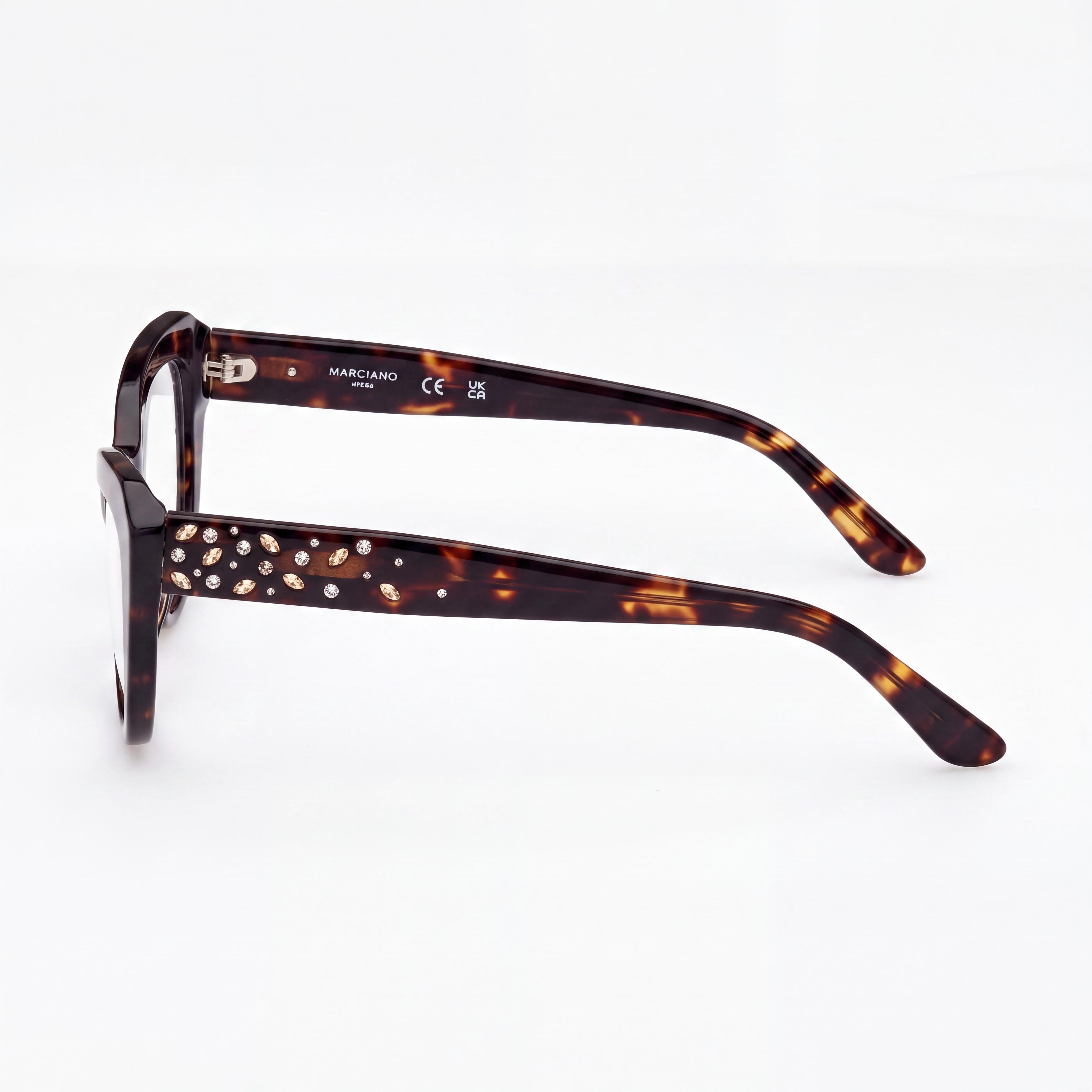 GUESS by Marciano Gm50016 Gafas de Mujer con Montura de Plástico Habana Oscuro y Lentes de Policarbonato, Talla 53-20-140mm, Photo 3