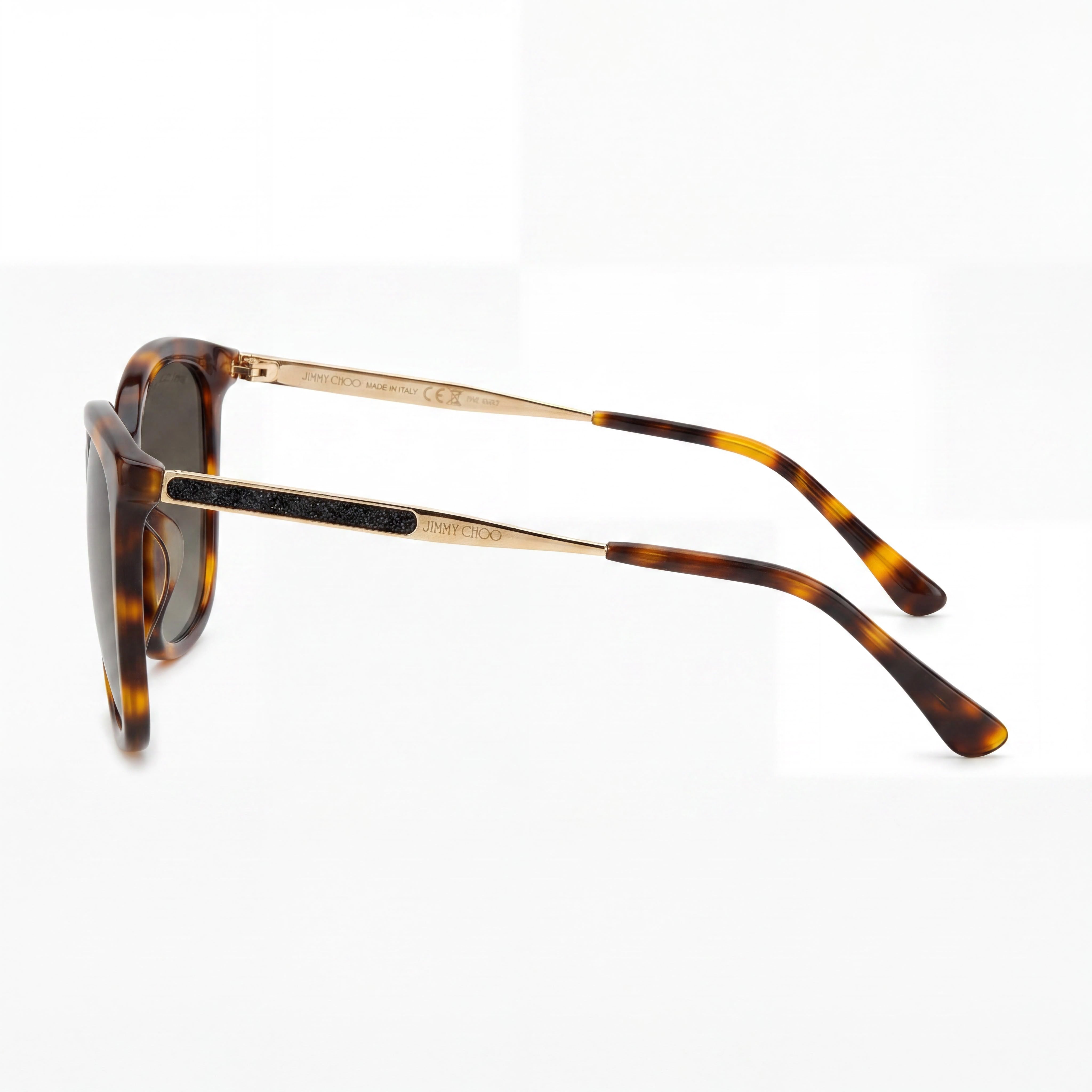 Jimmy Choo NEREA/G/S Gafas de sol de mariposa para mujer con montura de acetato havana, lentes degradadas marrones, 100% protección UV, 57mm, Photo 3