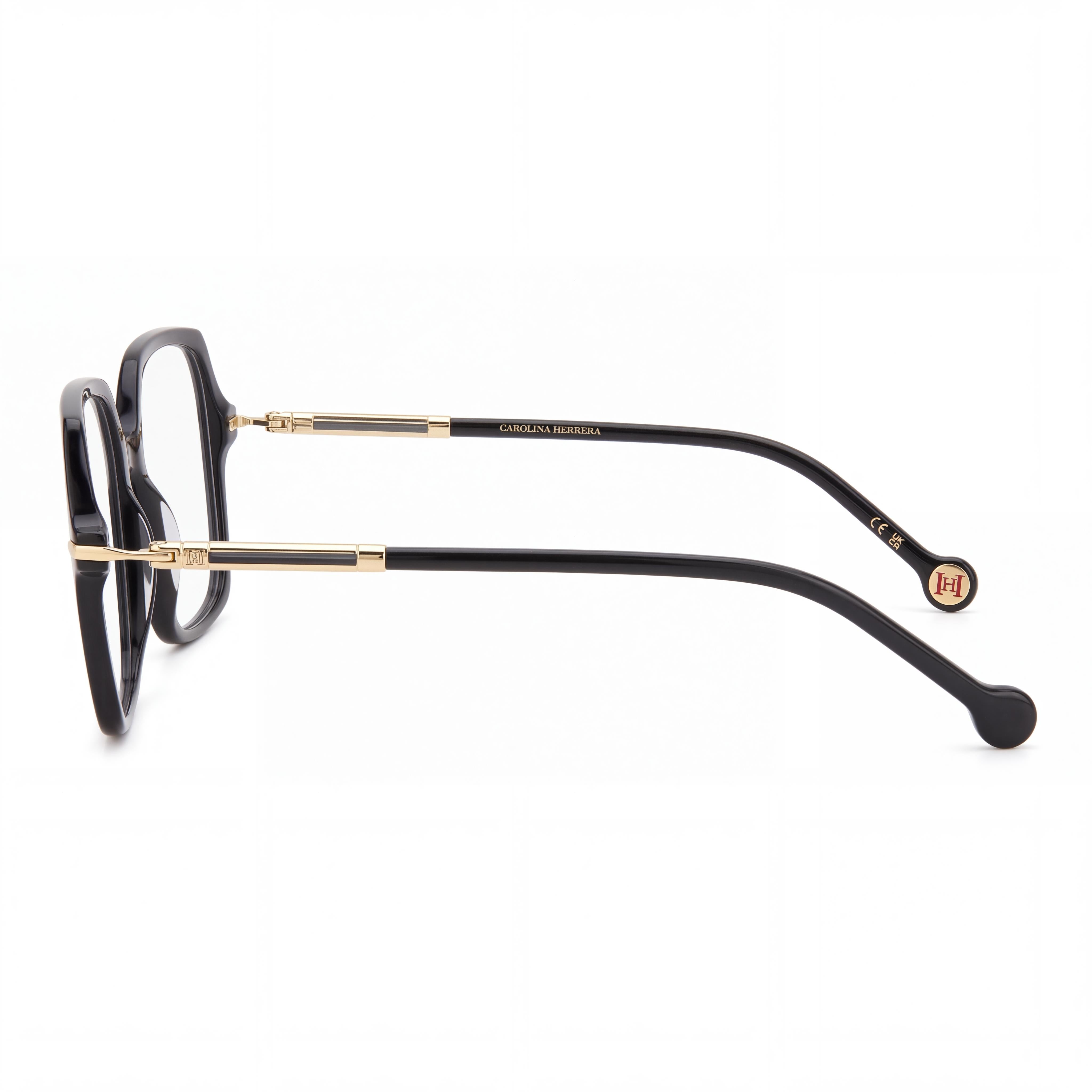 Carolina Herrera Women's Modern Style Black Acetate Optical Eyeglasses, 54mm Lens, 16mm Bridge, 140mm Temple, Photo 2