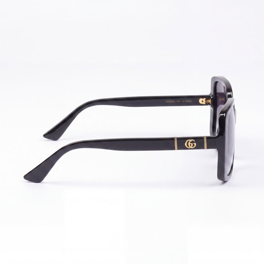 Gucci Gucci Logo GG0632S Women's Black Injected Plastic Grey Gradient UV Protection Sunglasses 56mm