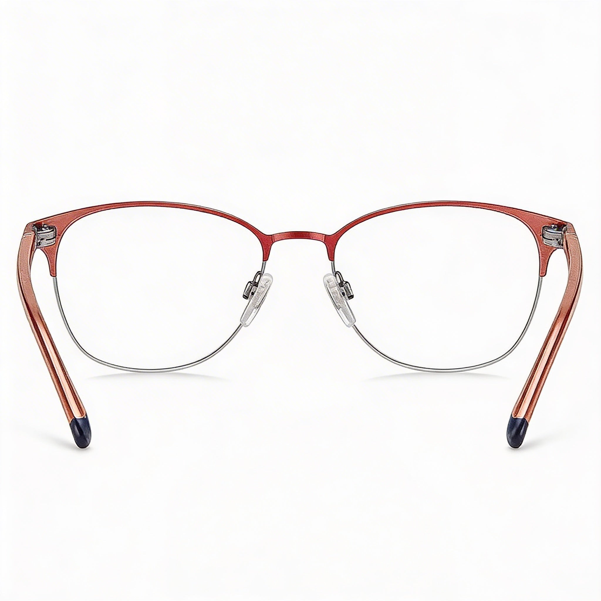 Tommy Hilfiger TH 1749 Women's Matte Red Stainless Steel Square Semi-Rimless Polycarbonate Eyeglasses 53mm, Photo 3