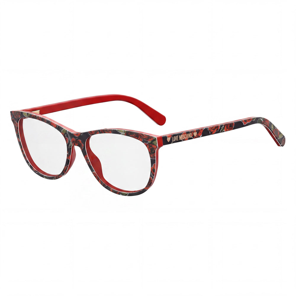 Love Moschino Mol524 Women's Bold Vibrant Red Pattern Acetate Non-Polarized Polycarbonate Sunglasses 53mm