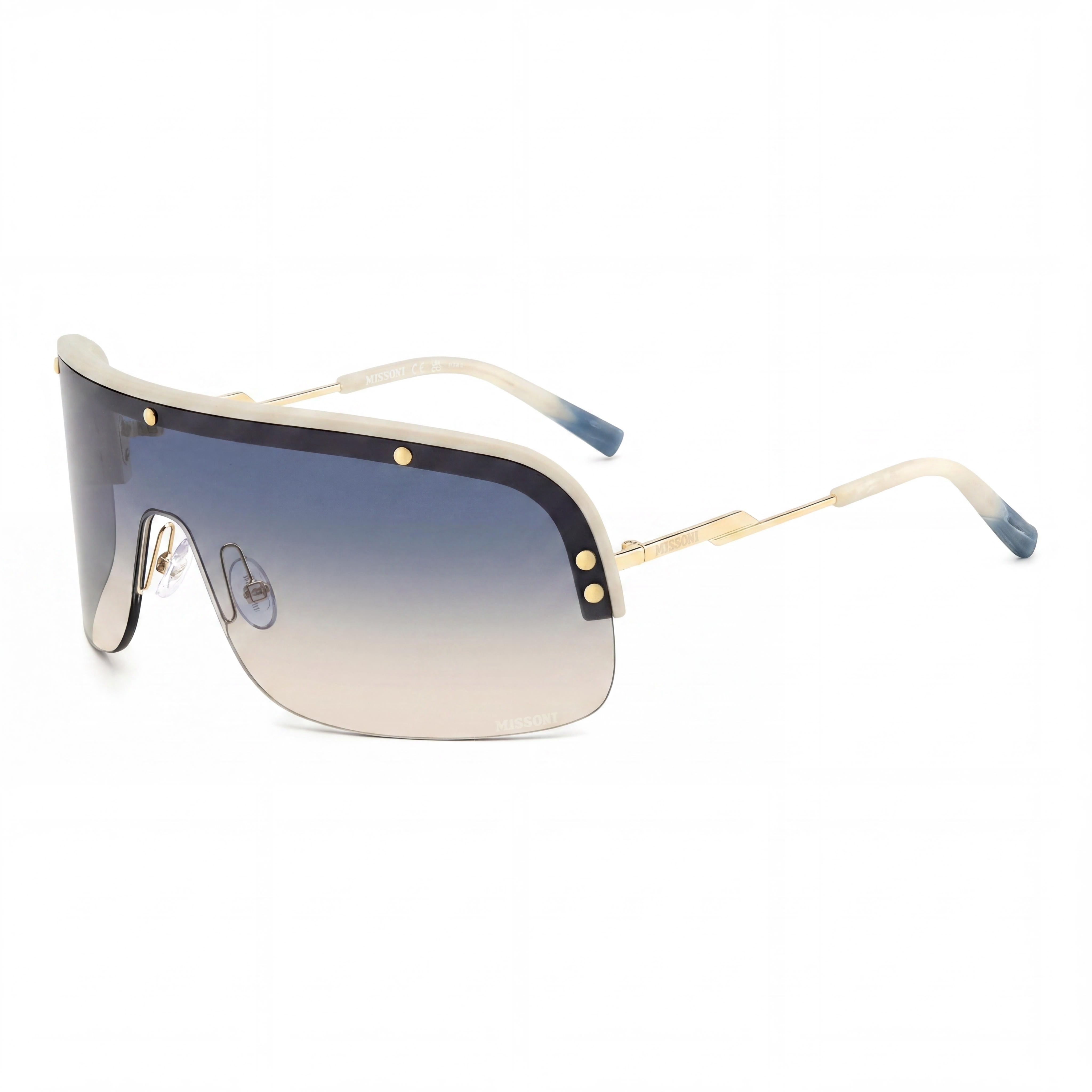 Gafas de sol casuales de poliamida para mujer M Missoni, color beige mate, dorado, azul, doble tono, melocotón, 99-01-115, Photo 1