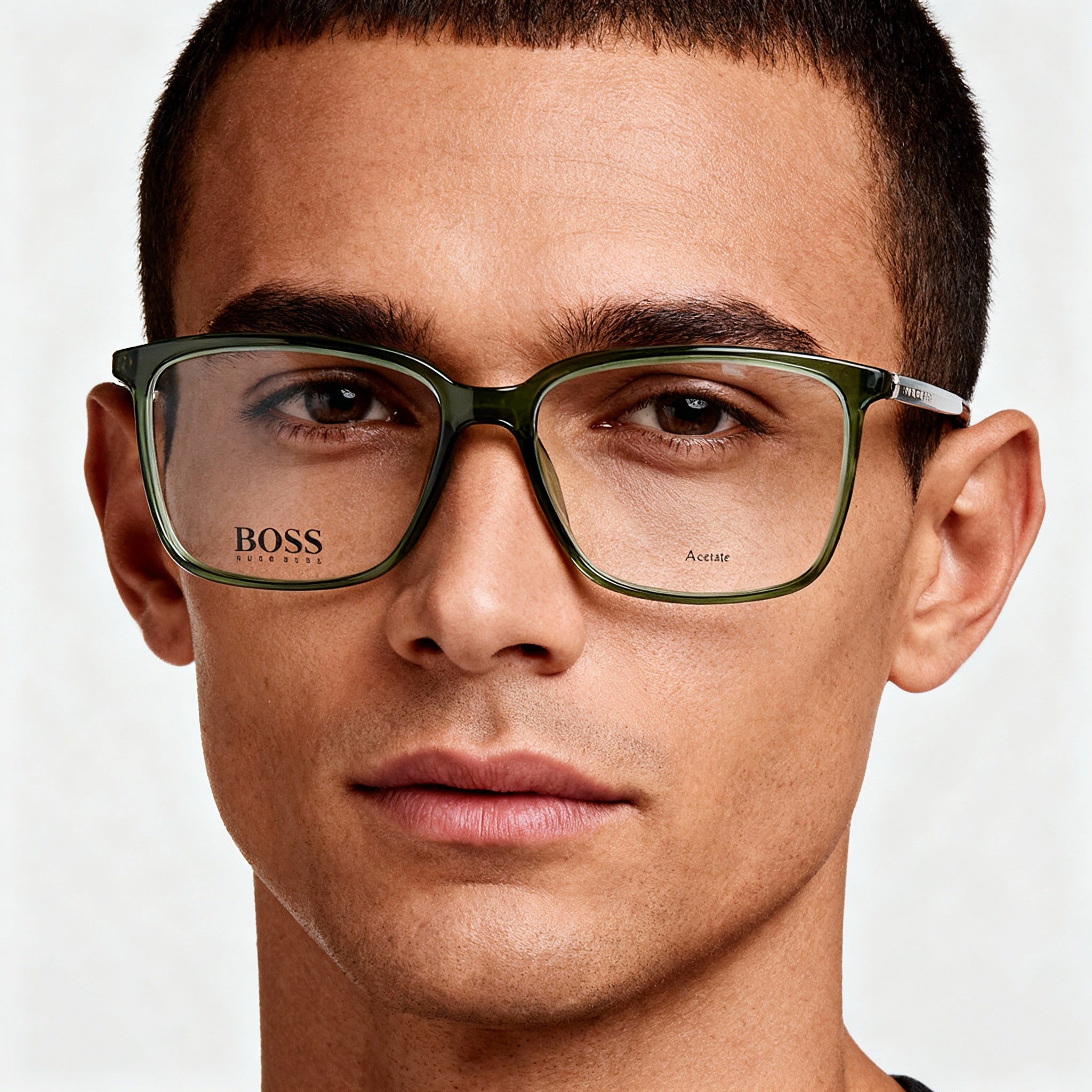 BOSS 1185/It Unisex Optical Eyeglasses, designed with a Green Plastic Frame, 56mm Lens Width, Photo 3