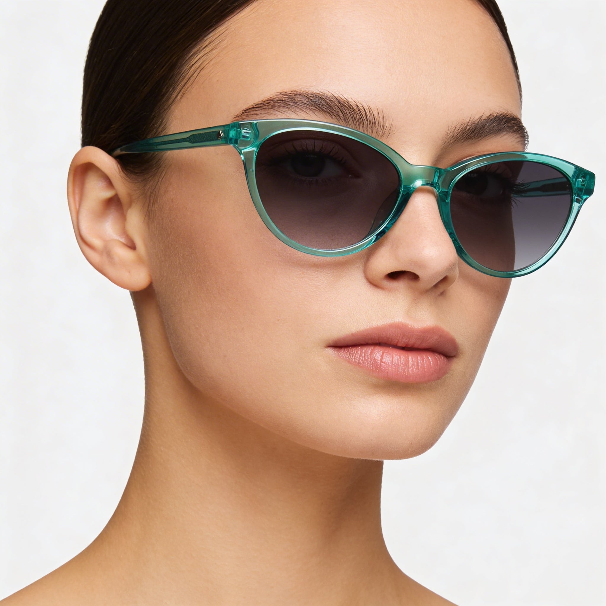 Gafas de sol Kate Spade New York Modern para mujer con montura de plástico turquesa, lente de policarbonato y protección UV 55 mm, Photo 4