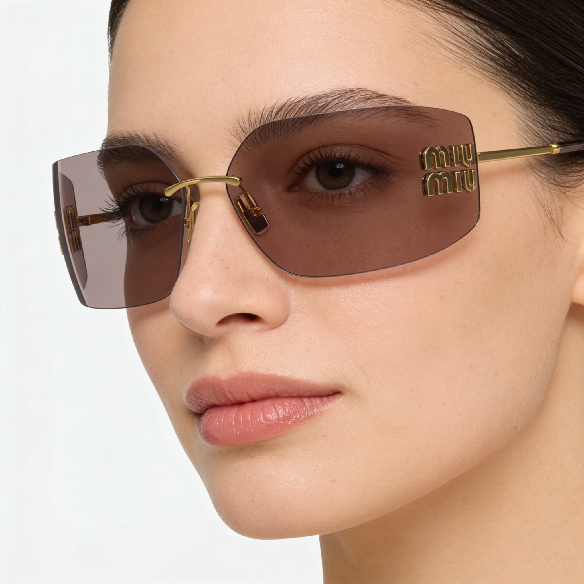 Miu Miu Women's Sports Style Multi-Coloured Metal Frame UV Protection Sunglasses with Polycarbonate Lenses, Photo 5