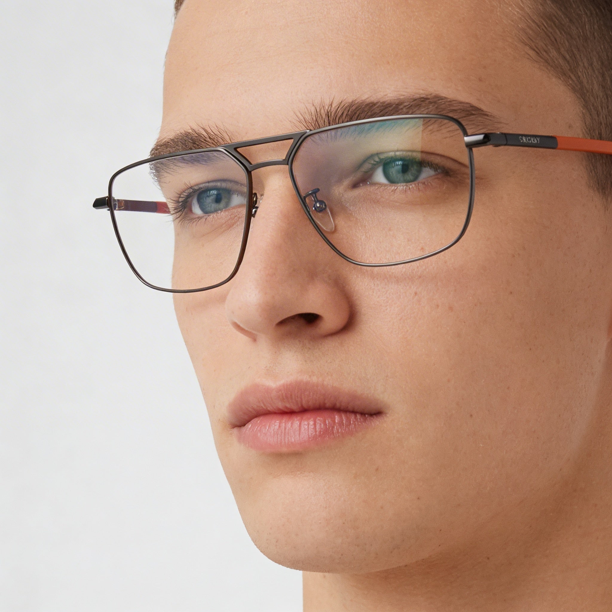 Gafas unisex Adidas Originals OR5069 de metal, color bronce mate/naranja oscuro brillante, talla 56-15-145, Photo 3