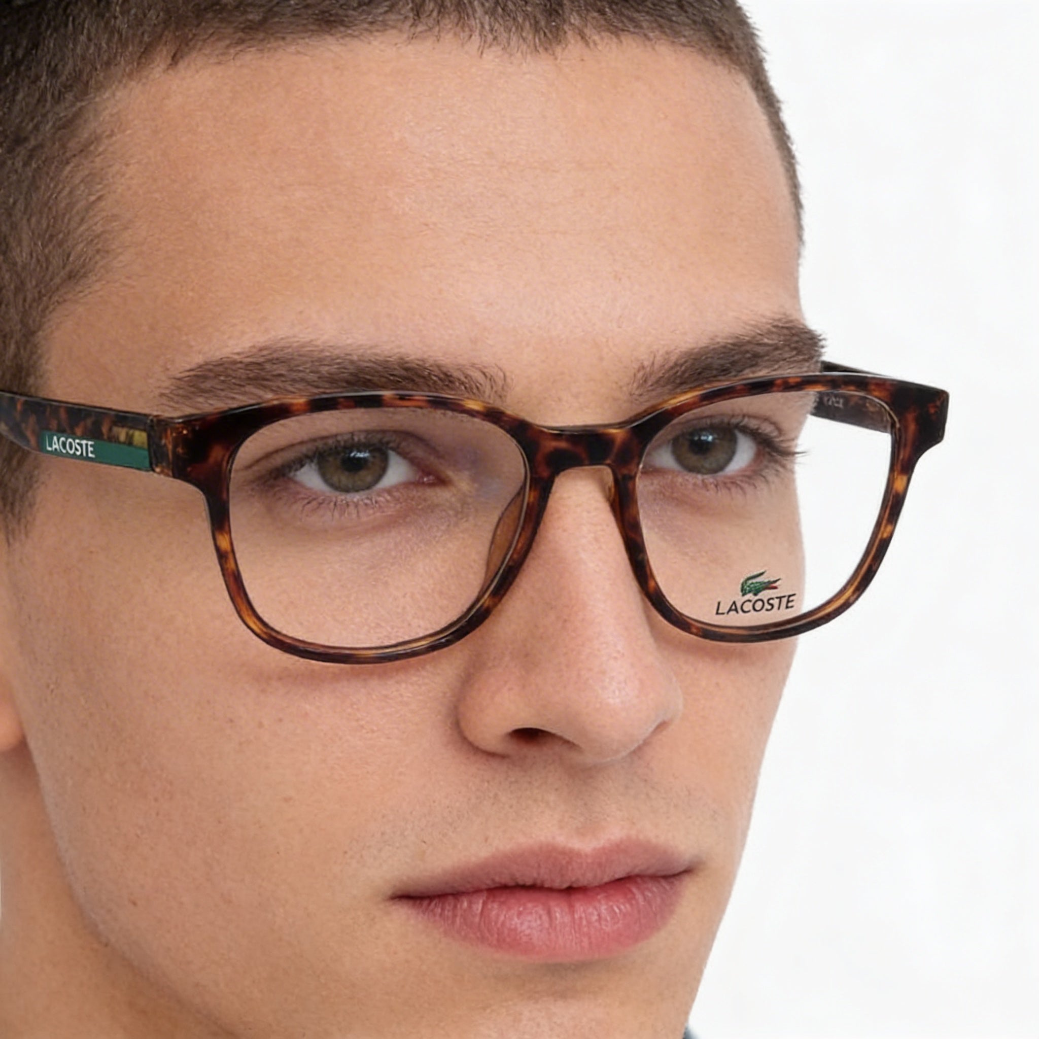 Gafas de Sol de Hombre Lacoste de Estilo Moderno con Montura de Acetato y Lentes de Policarbonato Havana Oscuro, Ancho de Lente 54mm, Photo 5