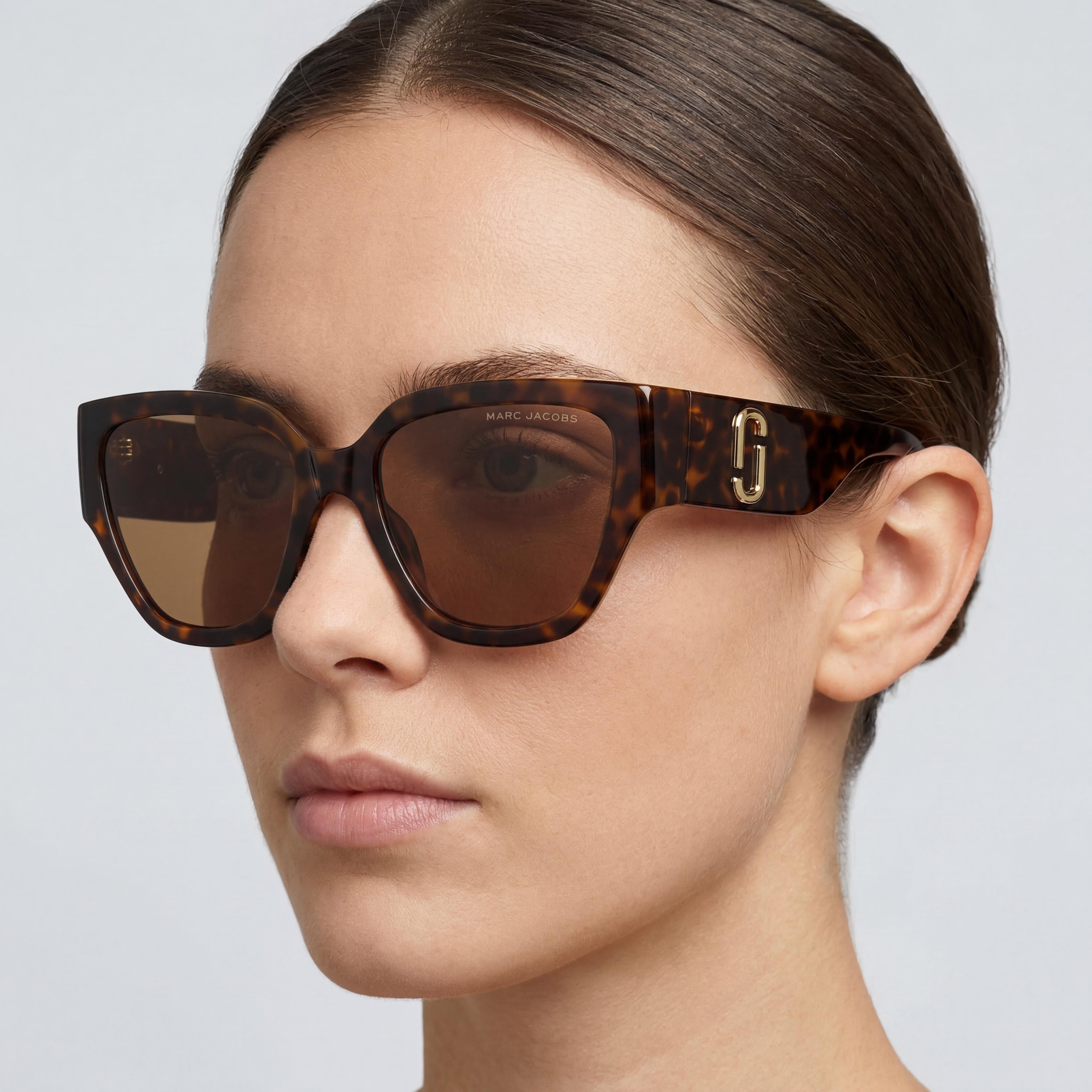 Marc Jacobs Casual Women's Havana Cellulose Propionate Non-Polarized UV Protection Sunglasses 54mm, Photo 5