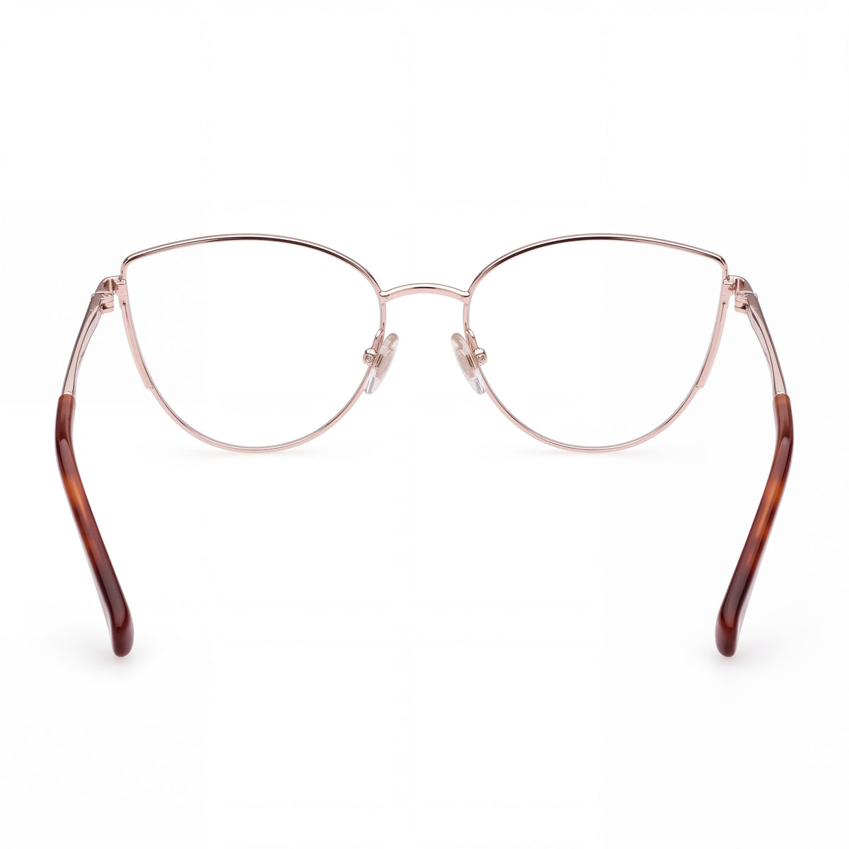 MaxMara Mm5002 Gafas de sol clásicas polarizadas de metal para mujer Oro rosa y naranja 54mm, Photo 3