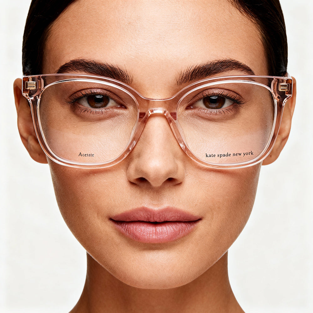 Gafas de sol Kate Spade New York Payton para mujer, montura de acetato rosa con lentes rosas no polarizadas, 50 mm