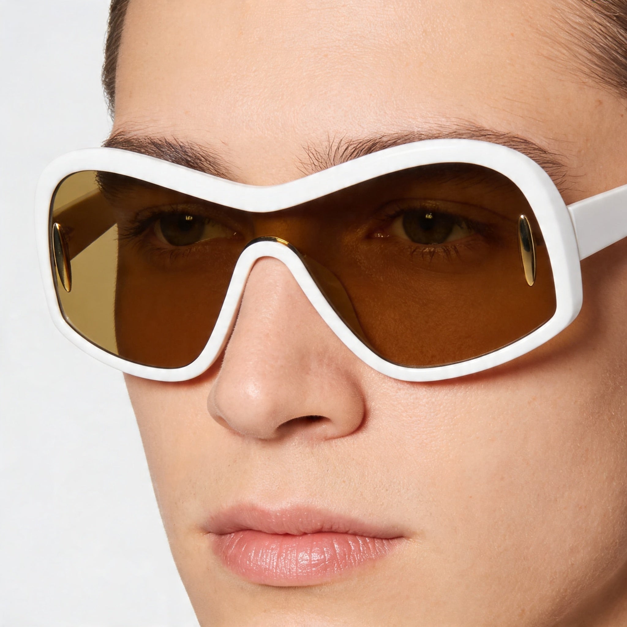 LOEWE Glam Unisex Mask Sunglasses, Black Gray Mirrored Plastic Frame, Brown Mirror Non-Polarized Lenses, 100% UV Protection 135mm, Photo 5
