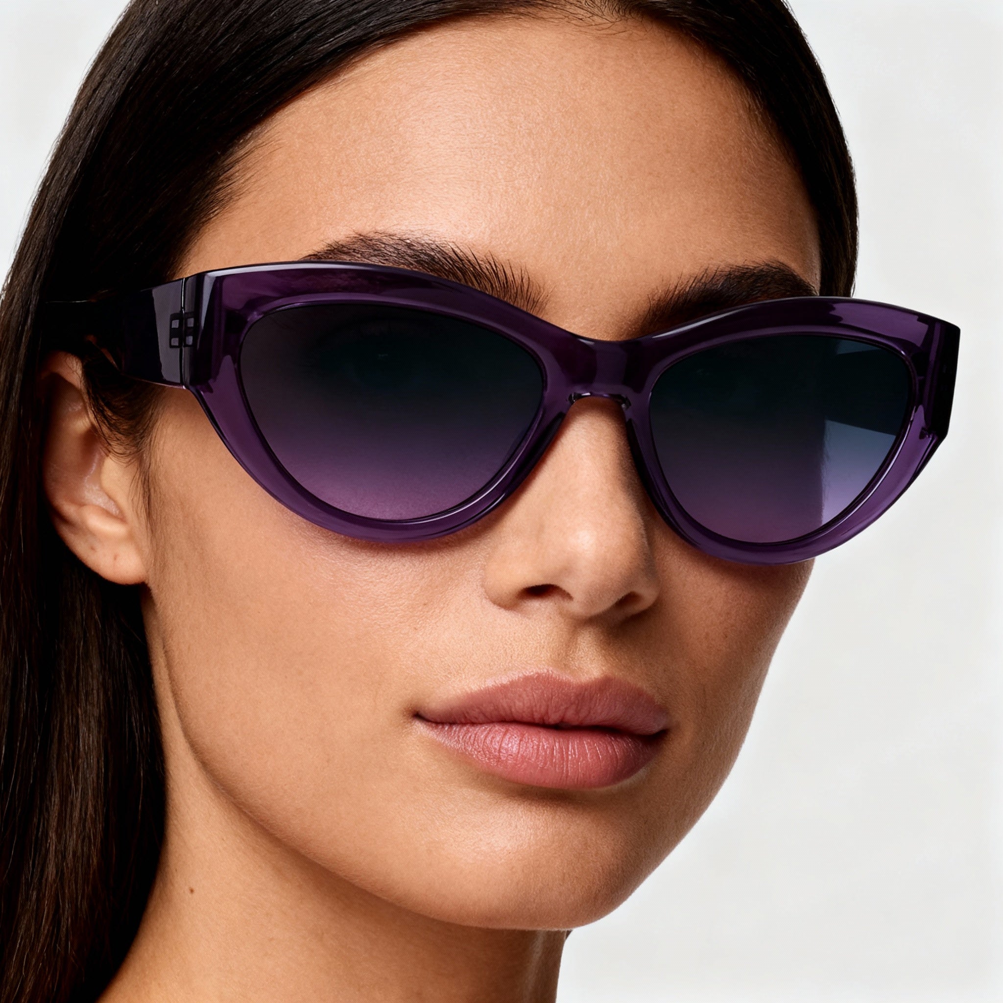 Lacoste L6013s Women's Multi-Coloured Plastic Cat-Eye Sunglasses with Transparent Purple Lenses 54-18-140, Photo 3