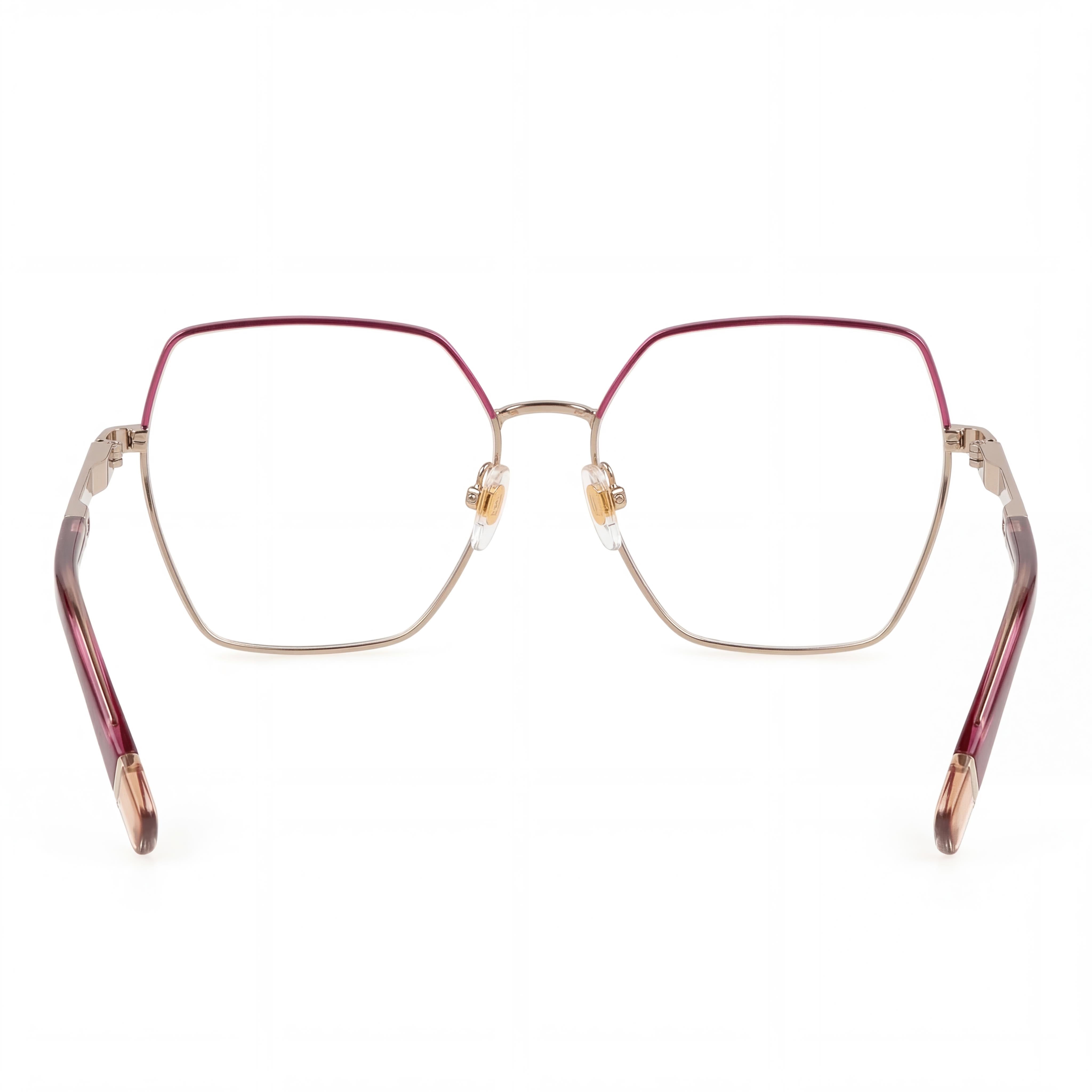 Furla Gafas de sol casual de metal para mujer, Oro Rosso C/Parti Fuxia Pieno Lucido, lente transparente, 55 mm, Photo 3