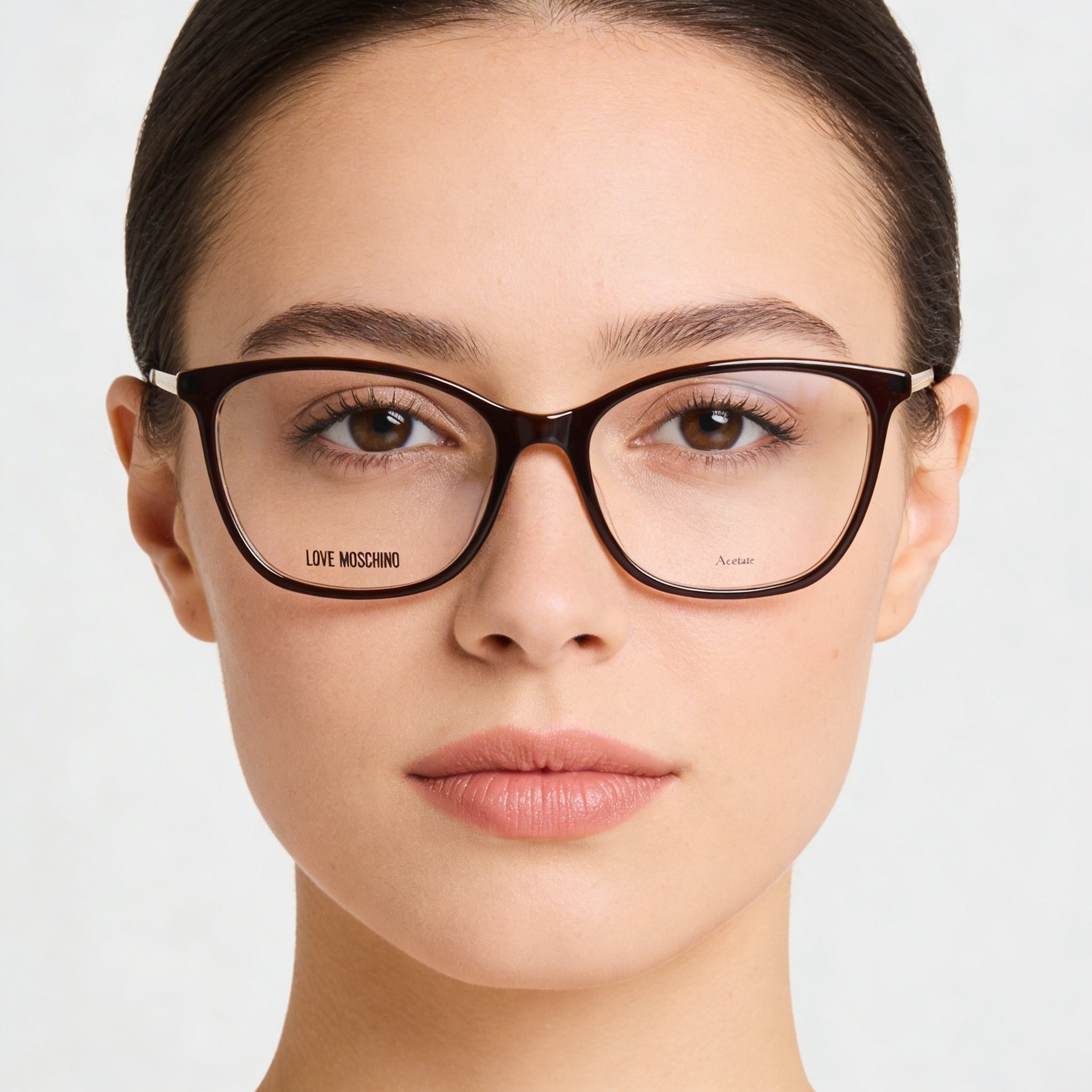 Love Moschino Modern Women's Brown Acetate Frame Sunglasses with Brown Polycarbonate Lenses - Size 54-16-140, Photo 4