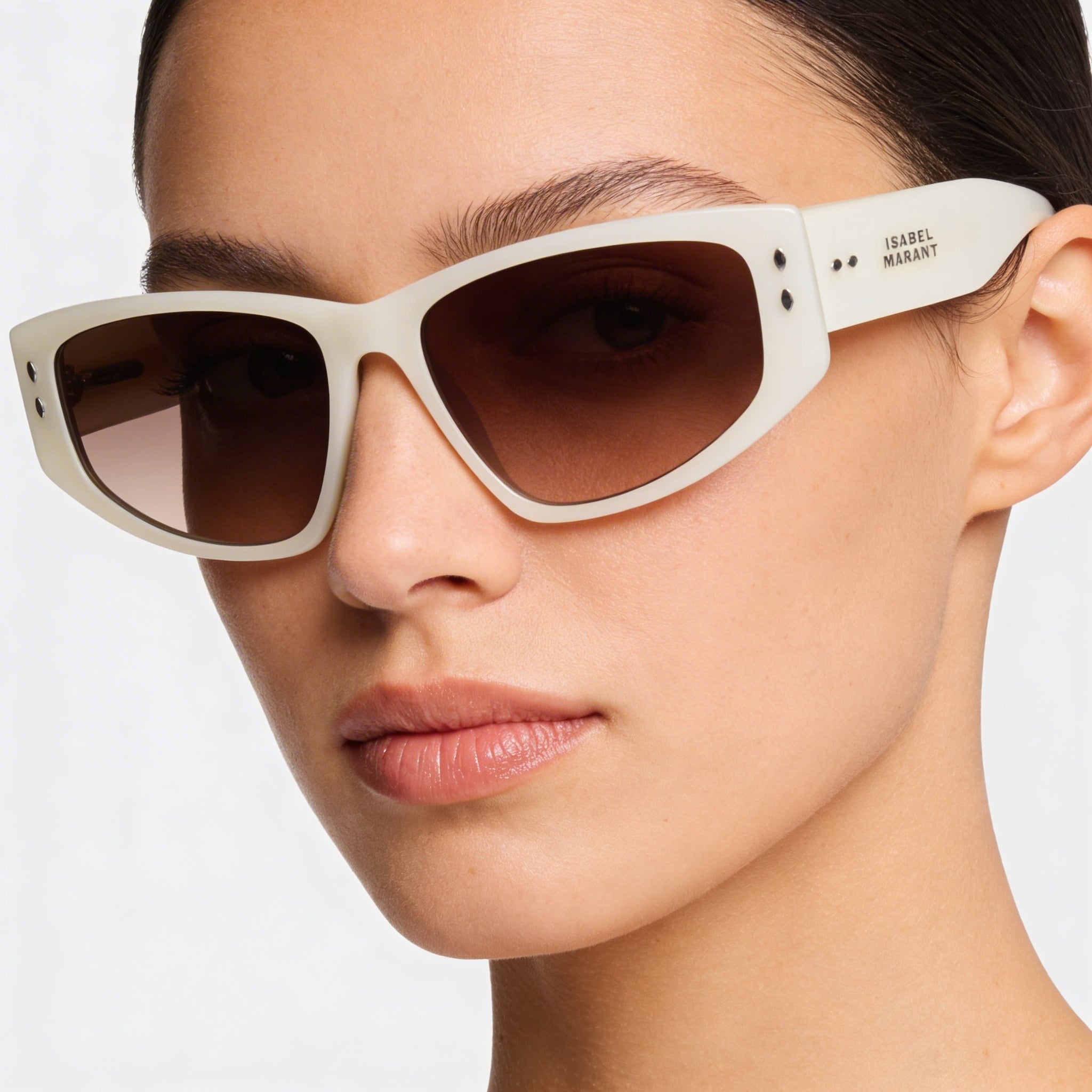 Isabel Marant Casual Women's Acetate Sunglasses, Mother of Pearl White, Pink Doubleshade Lenses 57mm, Photo 3