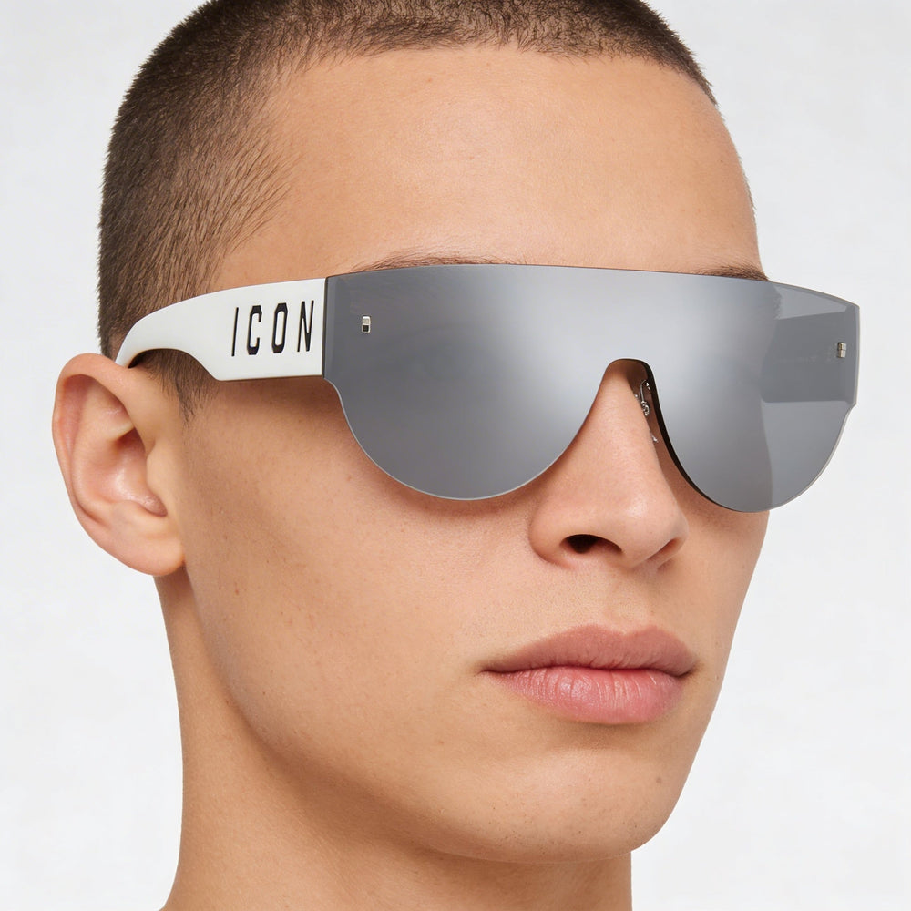 Gafas de sol unisex Carrera, montura de poliamida blanca y negra, lentes de policarbonato, protección UV de 99 mm