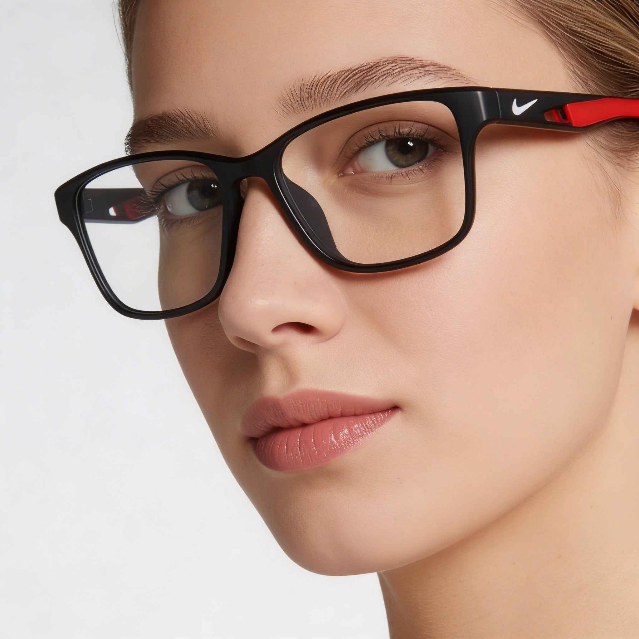Gafas de sol Nike 5038 para mujer, color negro mate, rojo universitario, con montura y lentes de policarbonato de 50 mm, Photo 5