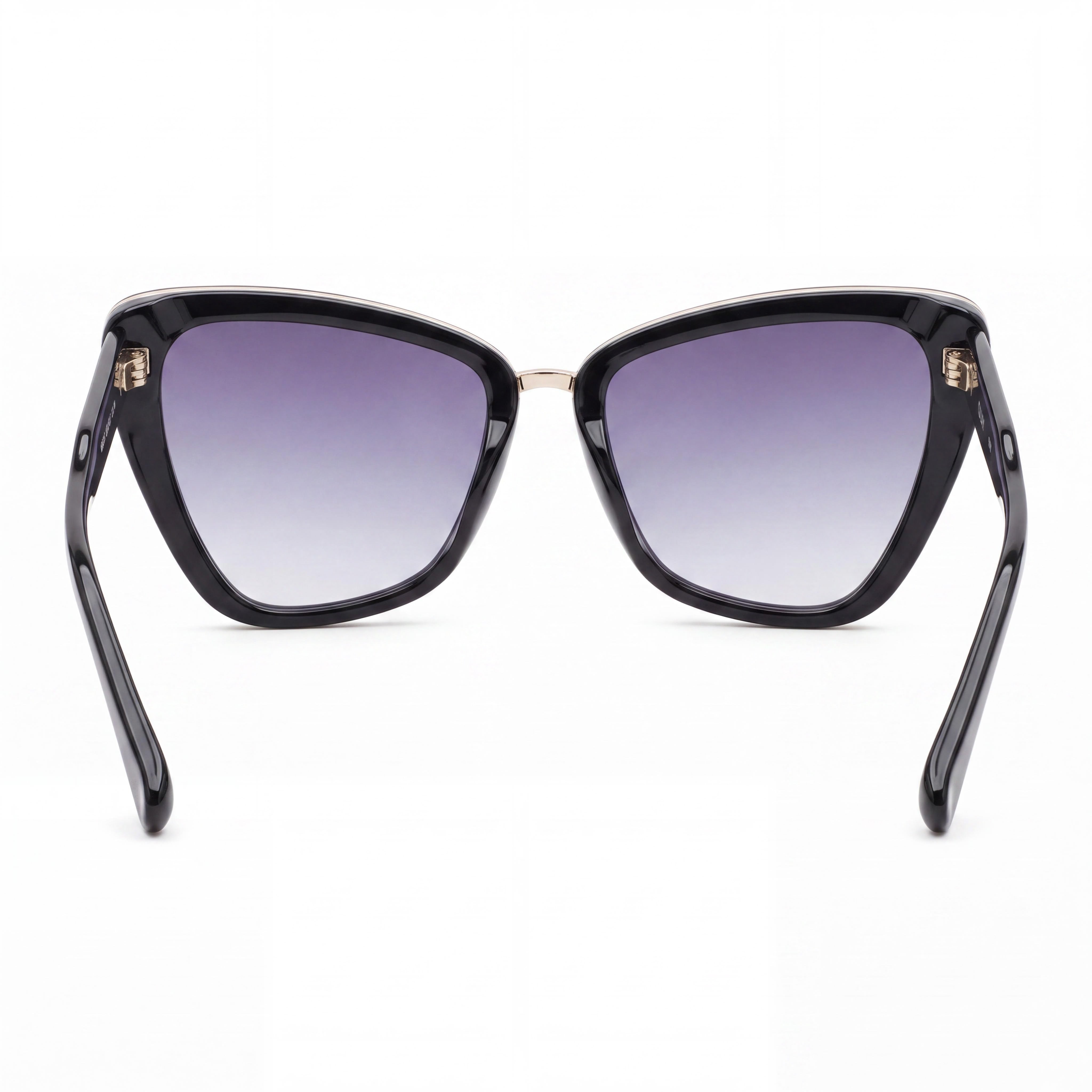 QUAY AUSTRALIA ALL TALK Women's Black Smoke Cat Eye Combination Frame Non-Polarized Sunglasses 153-20-145mm, Photo 4