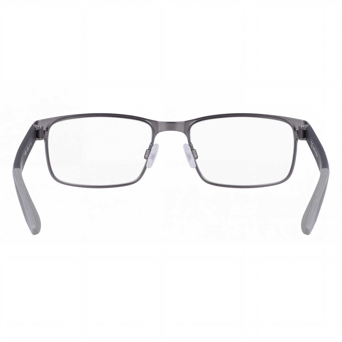 Nike 8131 Unisex Full Rim Rectangular Acetate Eyeglasses 53mm - Brushed Gunmetal Wolf Grey, Photo 4