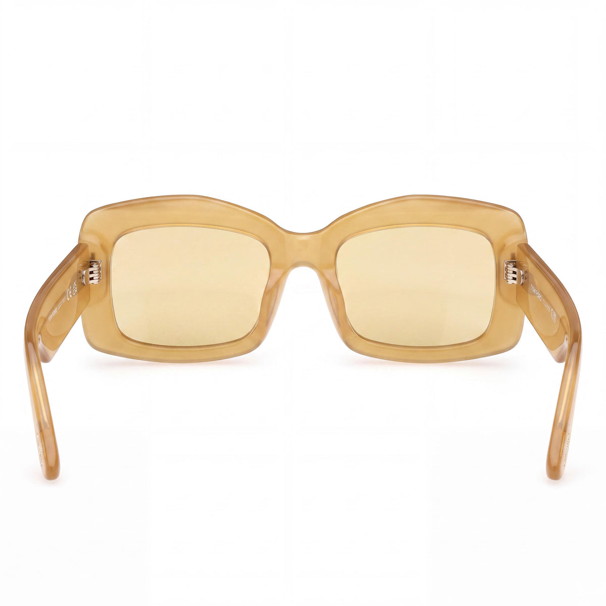 Tom Ford Venetia Gafas de Sol Rectangulares Amarillas de Acetato para Mujer, Lentes Amarillas No Polarizadas, 21mm, Photo 3