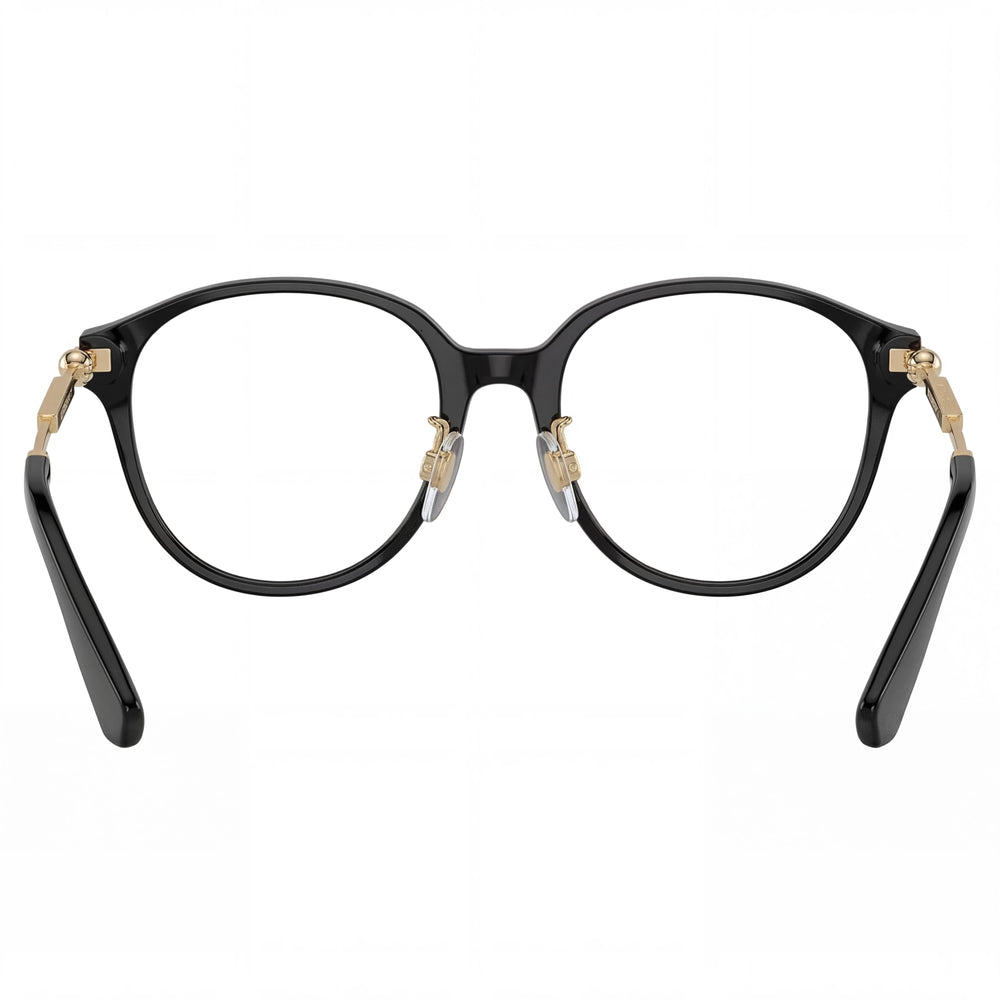 BURBERRY Be 2412d Men's Black Acetate Lightweight Frame with Clear Lenses Eyewear, Lens Width 52mm