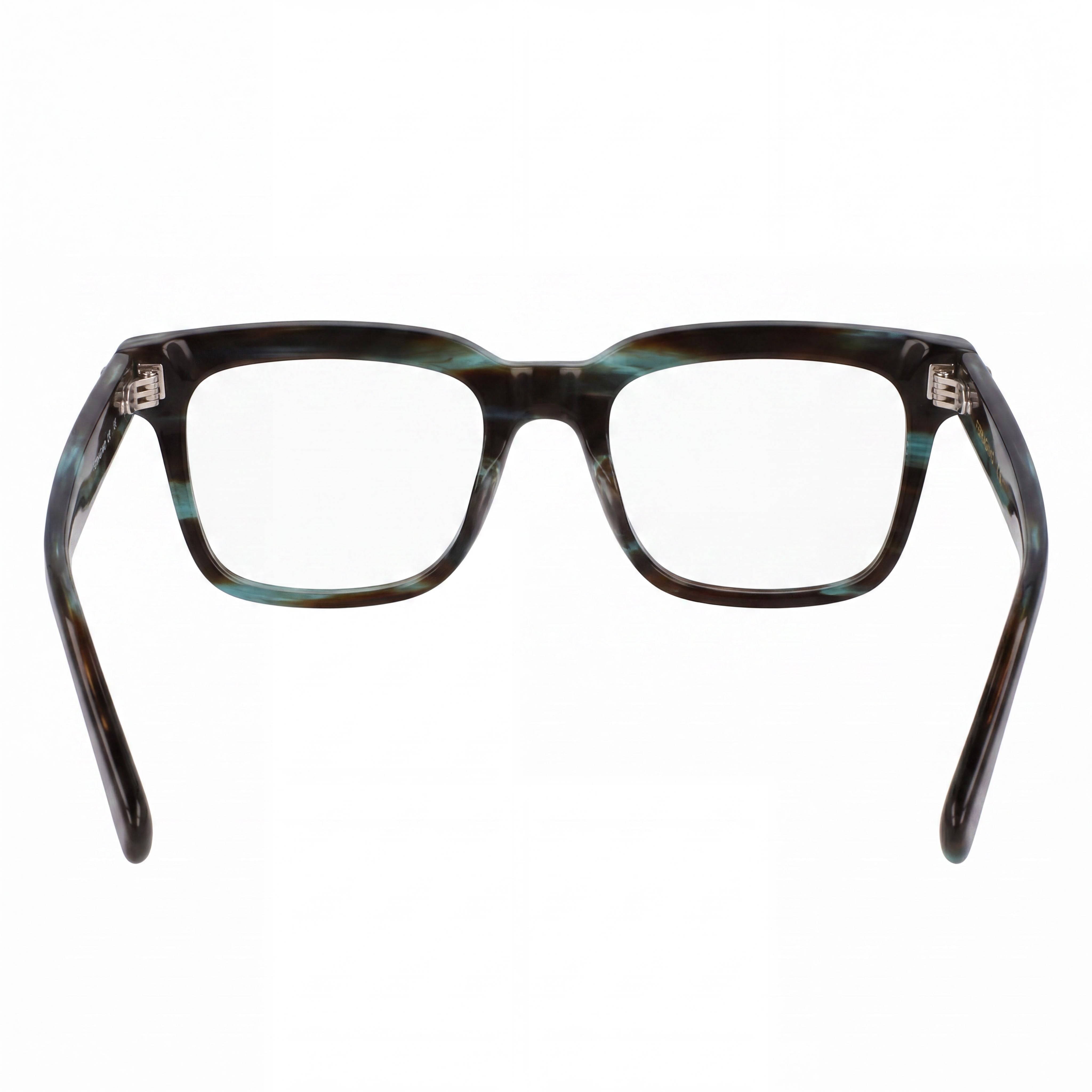 Ferragamo Men's Sf3014 Acetate Frame Striped Green Non- Polycarbonate Clear Lens 55mm Eyeglasses, Photo 4