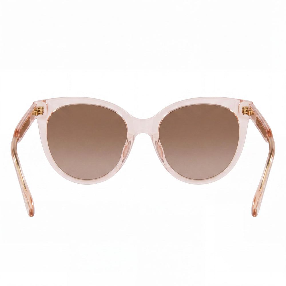 Gucci GG0565S-004-54 Unisex Cat Eye Sunglasses Pink Brown Plastic UV Protection Made in Italy 54mm