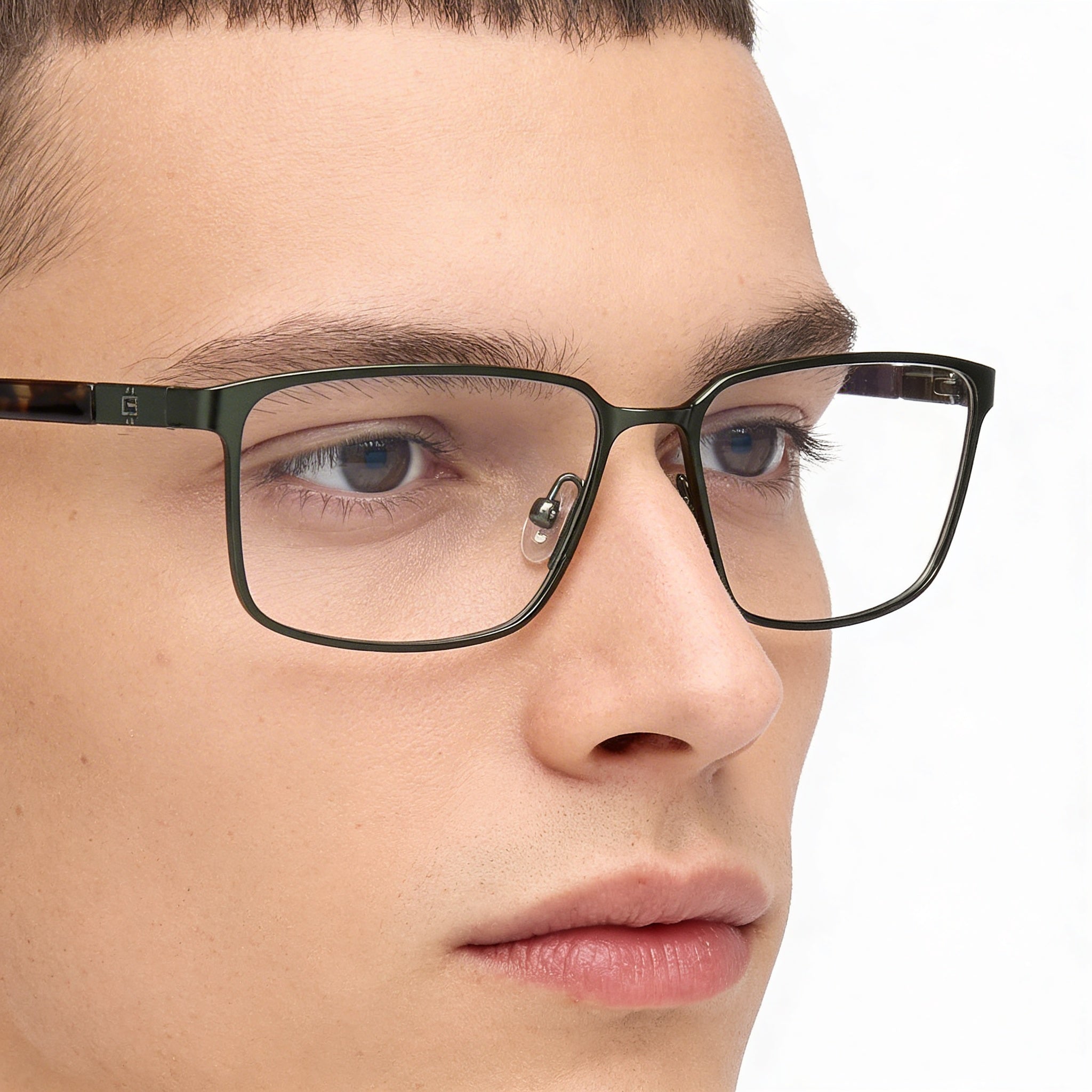 GUESS Gu50244 Gafas Unisex con Montura Metálica con Acabado Verde Oscuro Mate y Brillante, Tamaño 55-16-145mm, Photo 4