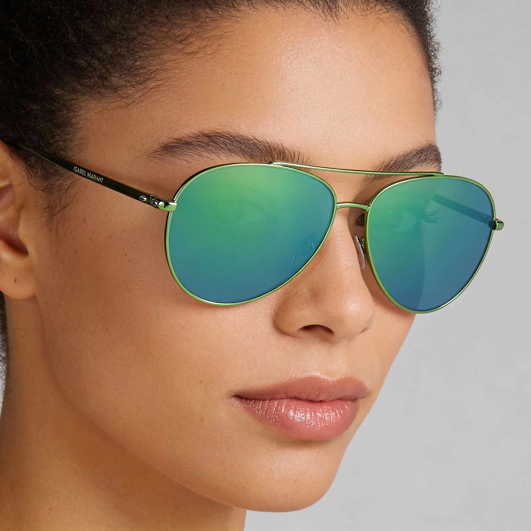 Isabel Marant Im 0011/s Women's Casual Green Metal Frame Green Multilayer Polycarbonate Lens Sunglasses 60mm, Photo 5