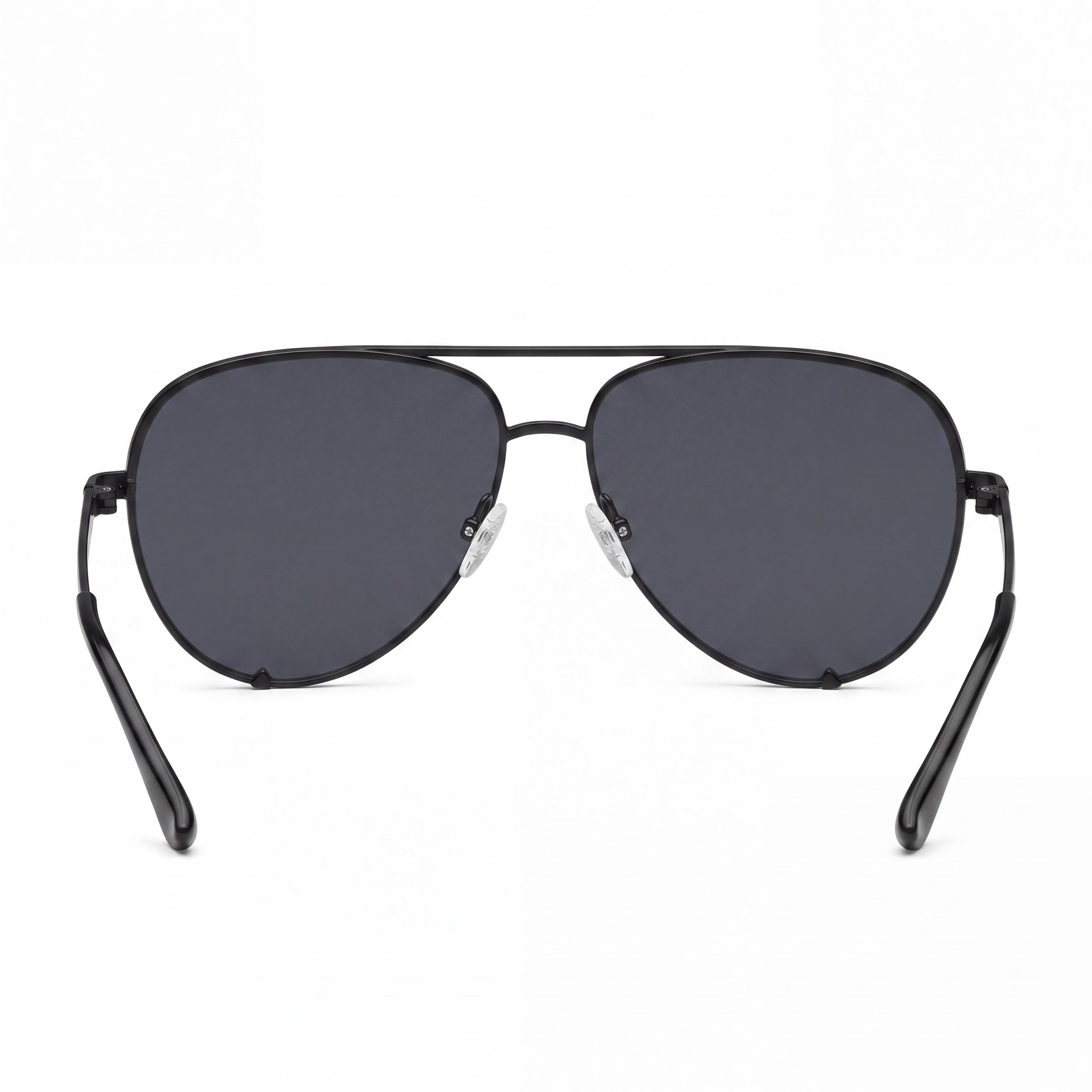 QUAY AUSTRALIA High Key Extra Large Unisex Black Metal Smoke Polarized Aviator Sunglasses 100% UV Lens 64mm, Photo 3