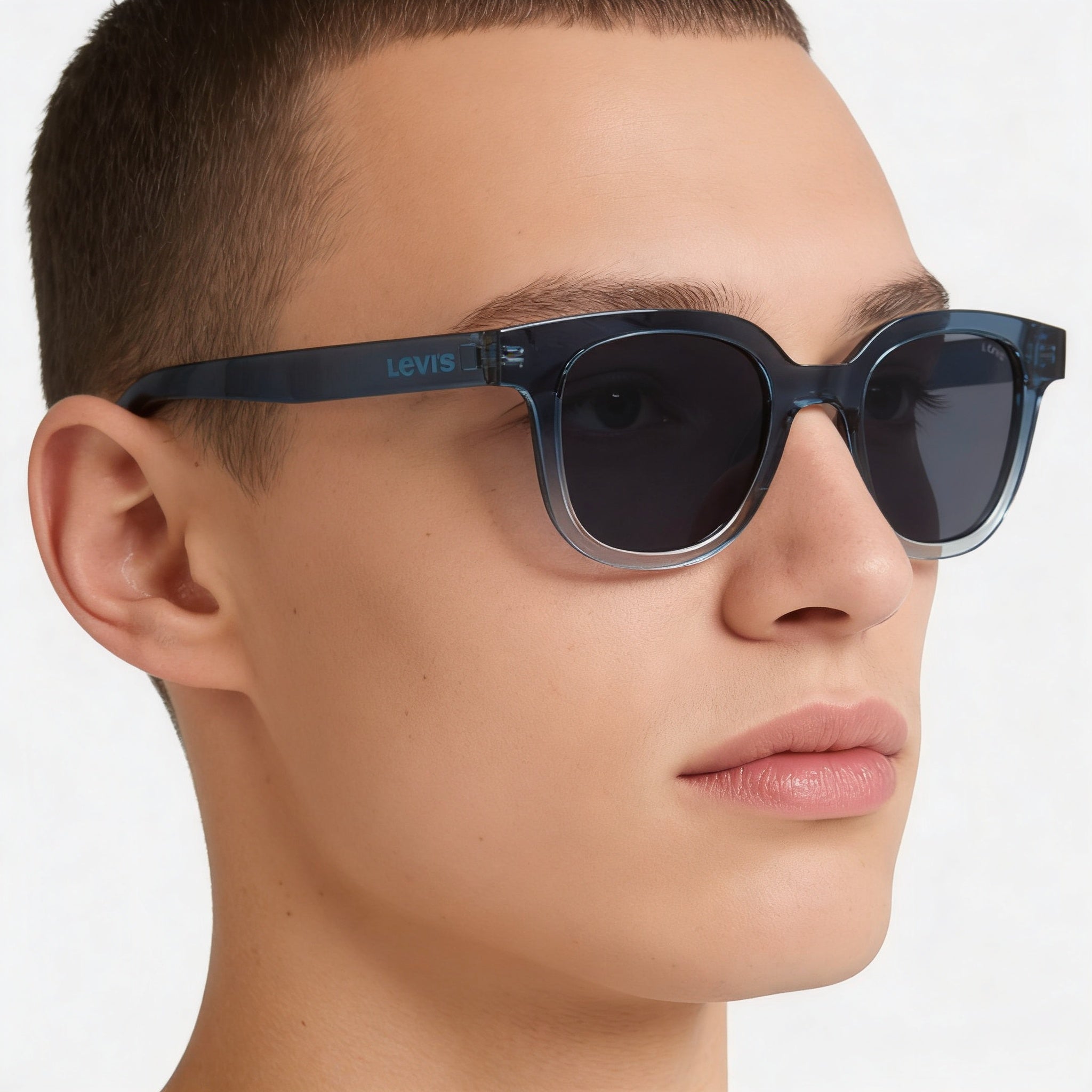 Levi's Lv 1010/S Unisex Blue Injected Frame Polycarbonate Lens UV Protection Sunglasses 48-21-145, Photo 4