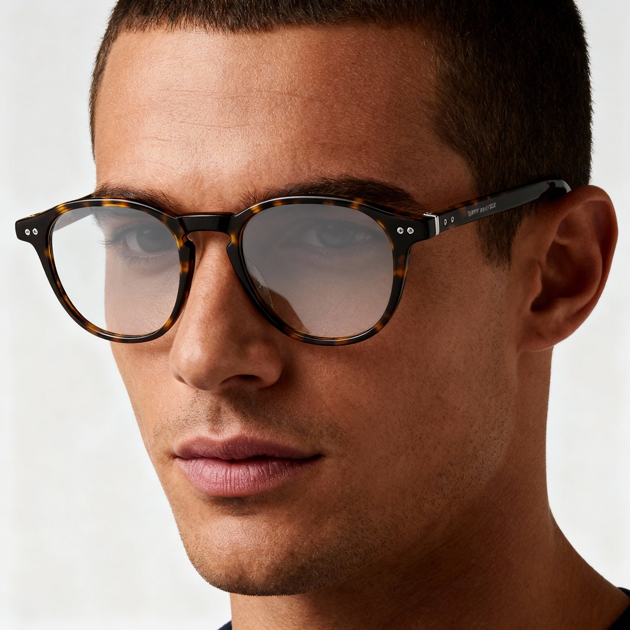 Tommy Hilfiger TH 1893 Men's Full Rim Havana Acetate Eyeglasses with Polycarbonate Lenses 48-19-140, Photo 5