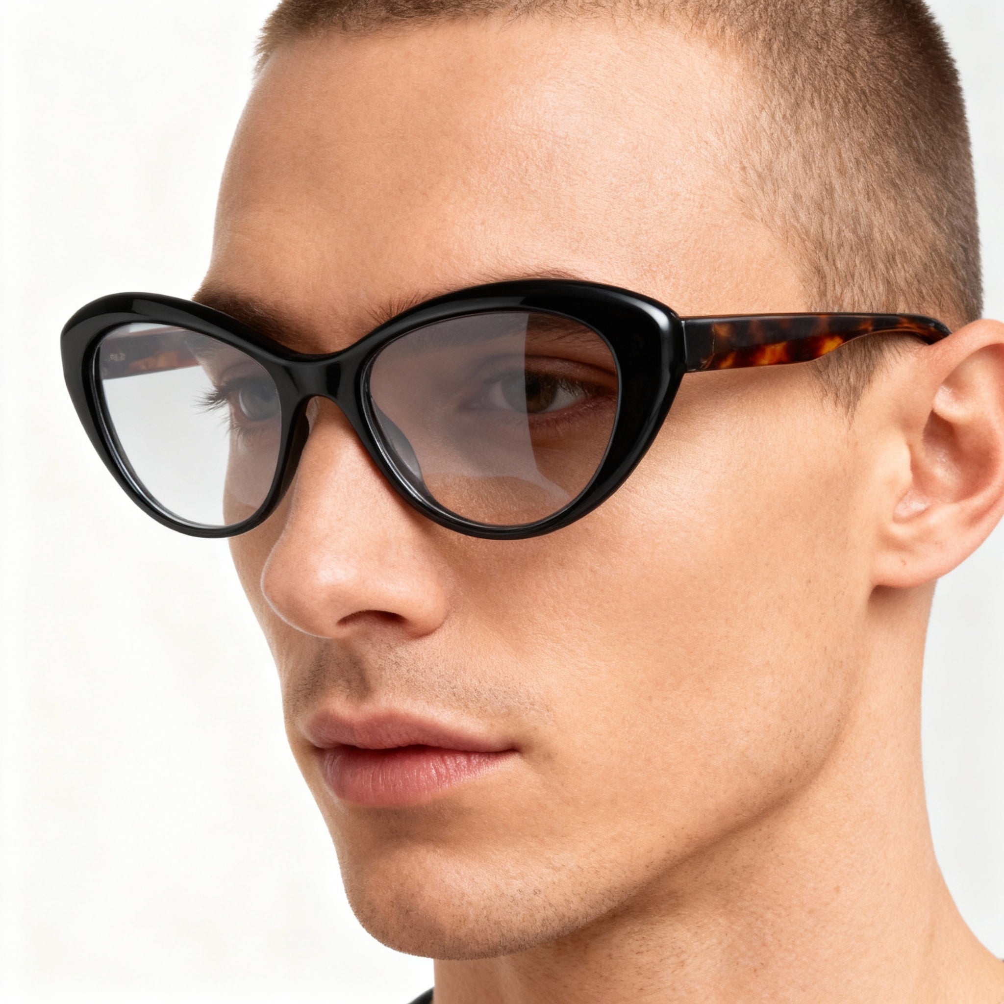 Smith Manning 4rg Men's Light Brown Acetate Full Rim Rectangle Clear Lens Eyeglasses, 53-16-140mm, Photo 4