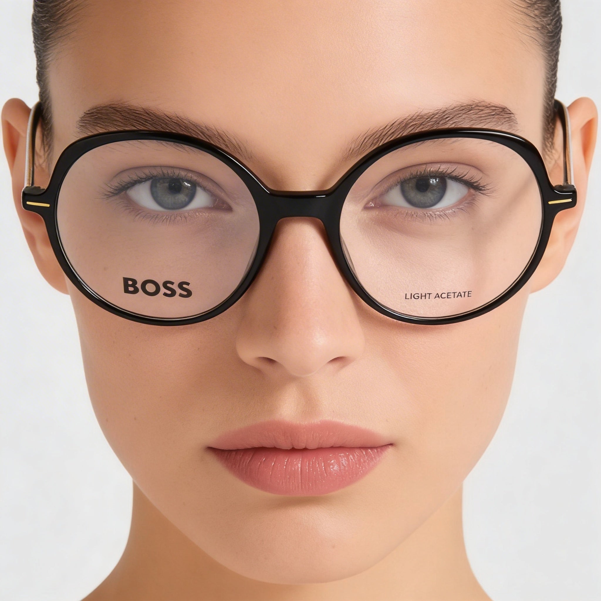 Hugo Boss Casual Women’s Eyeglasses with Light Acetate Frame and Clear Non-Polarized Lenses, Size 51-18-140, Photo 2