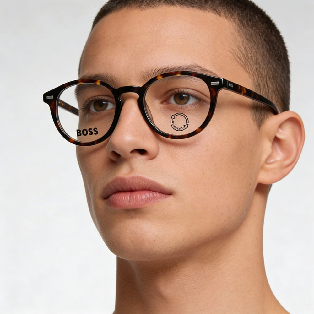 Gafas de sol unisex Hugo Boss Audio Systems estilo moderno con montura de acetato havana y lentes de policarbonato 50 mm