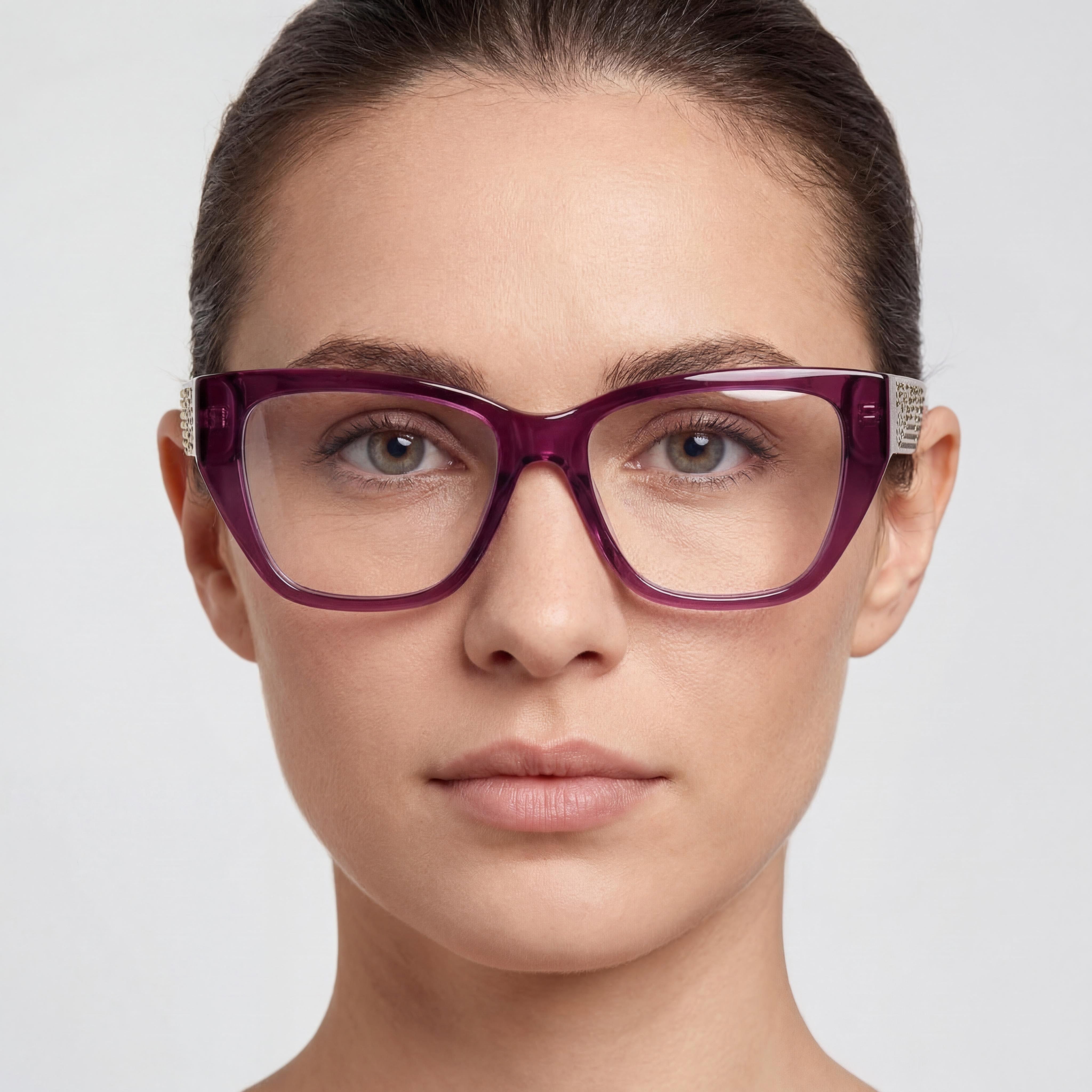 GUESS by Marciano Gm50019 Women's Plastic Frame Polycarbonate Non- Eyewear Bordeaux 52-15-140, Photo 4