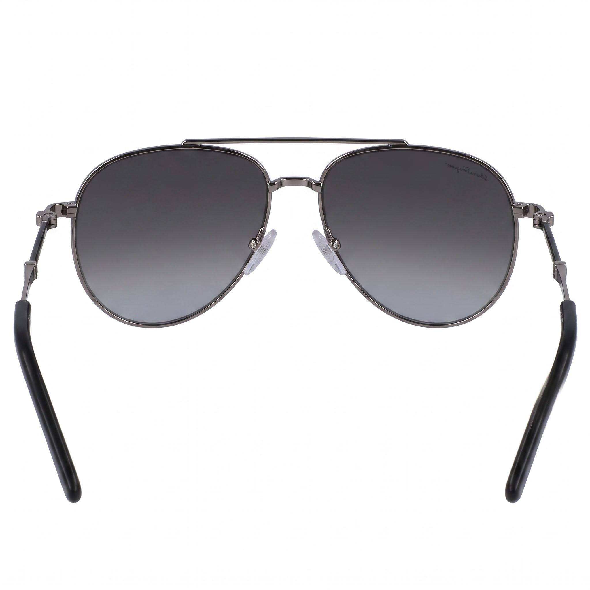 Ferragamo SF 226S Men Pilot Full-Rim Metal Frame Black Gradient Grey Lens 58mm Sunglasses, Photo 4