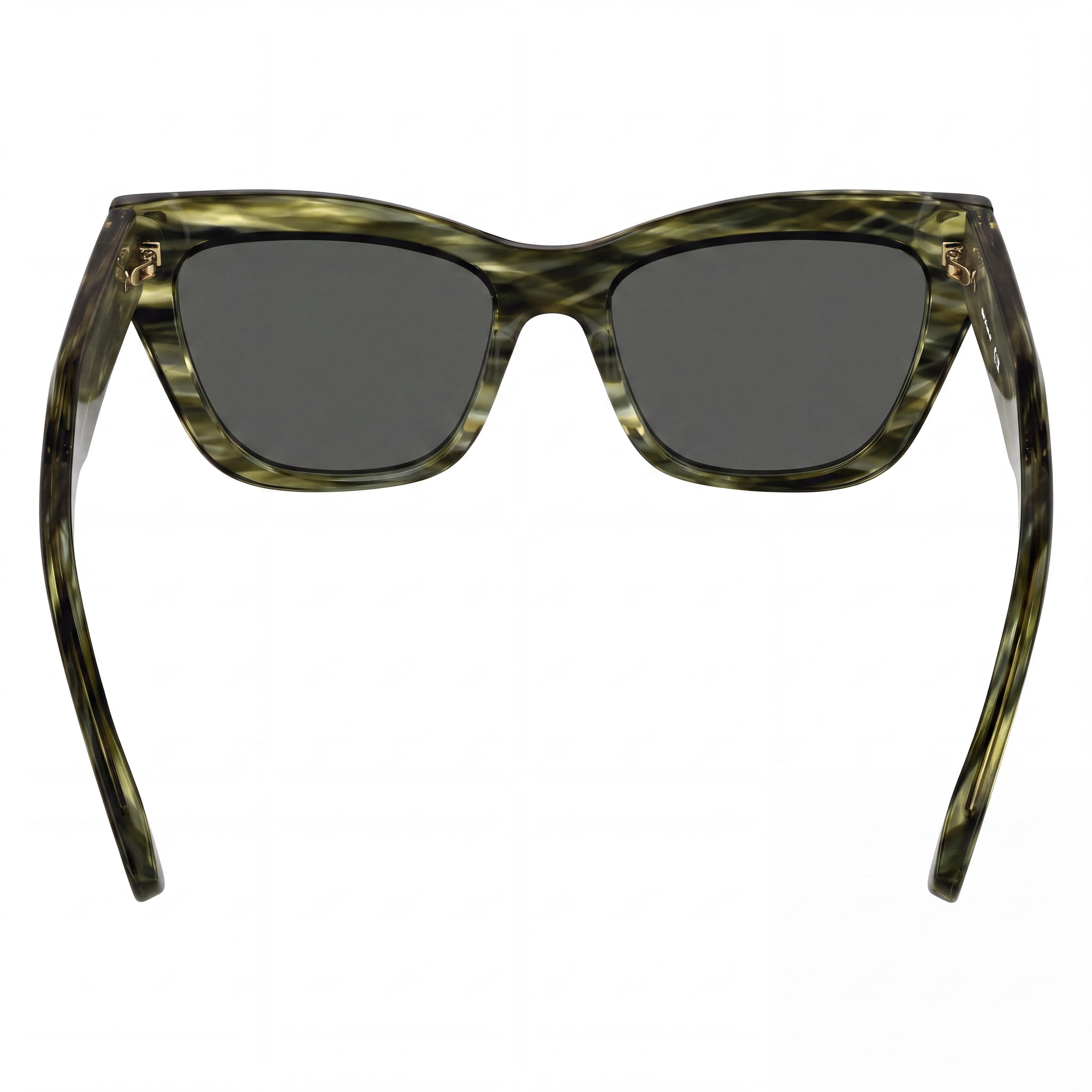 Longchamp Casual Women's Acetate Sunglasses, striped green frame, Grey Non-Polarized UV 400 Lenses, 53mm, Photo 4