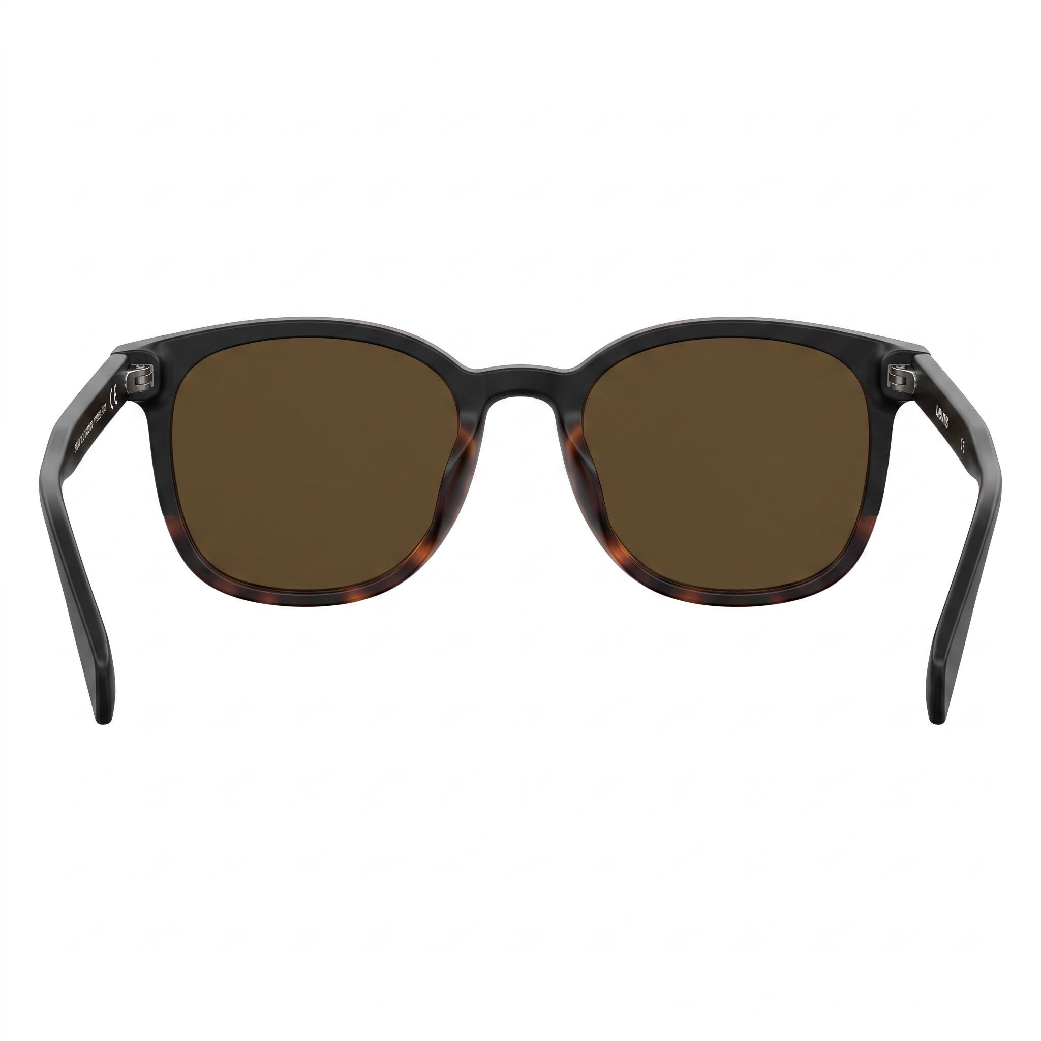 LEVI'S Gafas de Sol Modernas para Hombre, Marco Negro de Poliamida Ecológica Havana, Protección UV, No Polarizadas 52-20-145mm, Photo 4