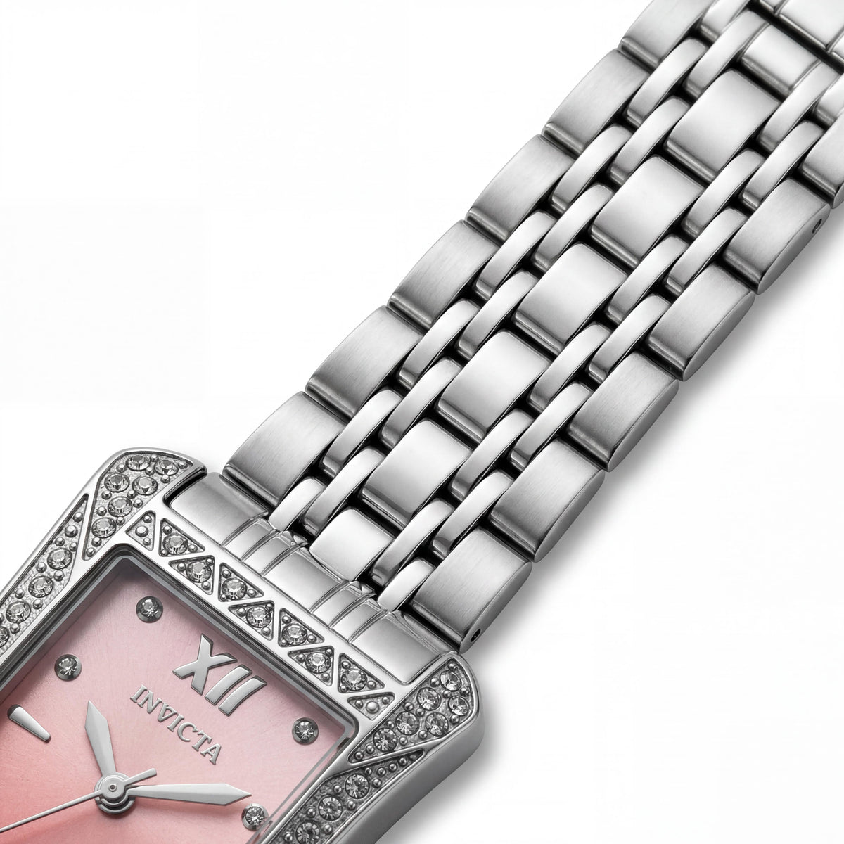 Reloj de cuarzo Invicta Wildflower 69277 para mujer, caja y correa de acero inoxidable de 26 mm, esfera rosa, Photo 2