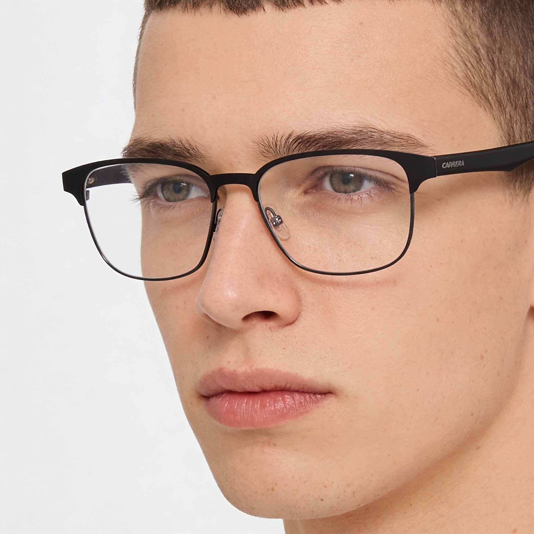 Carrera Carrera 138/V Unisex Matt Black Metal Rectangular Optical Eyeglasses 54mm, Photo 4