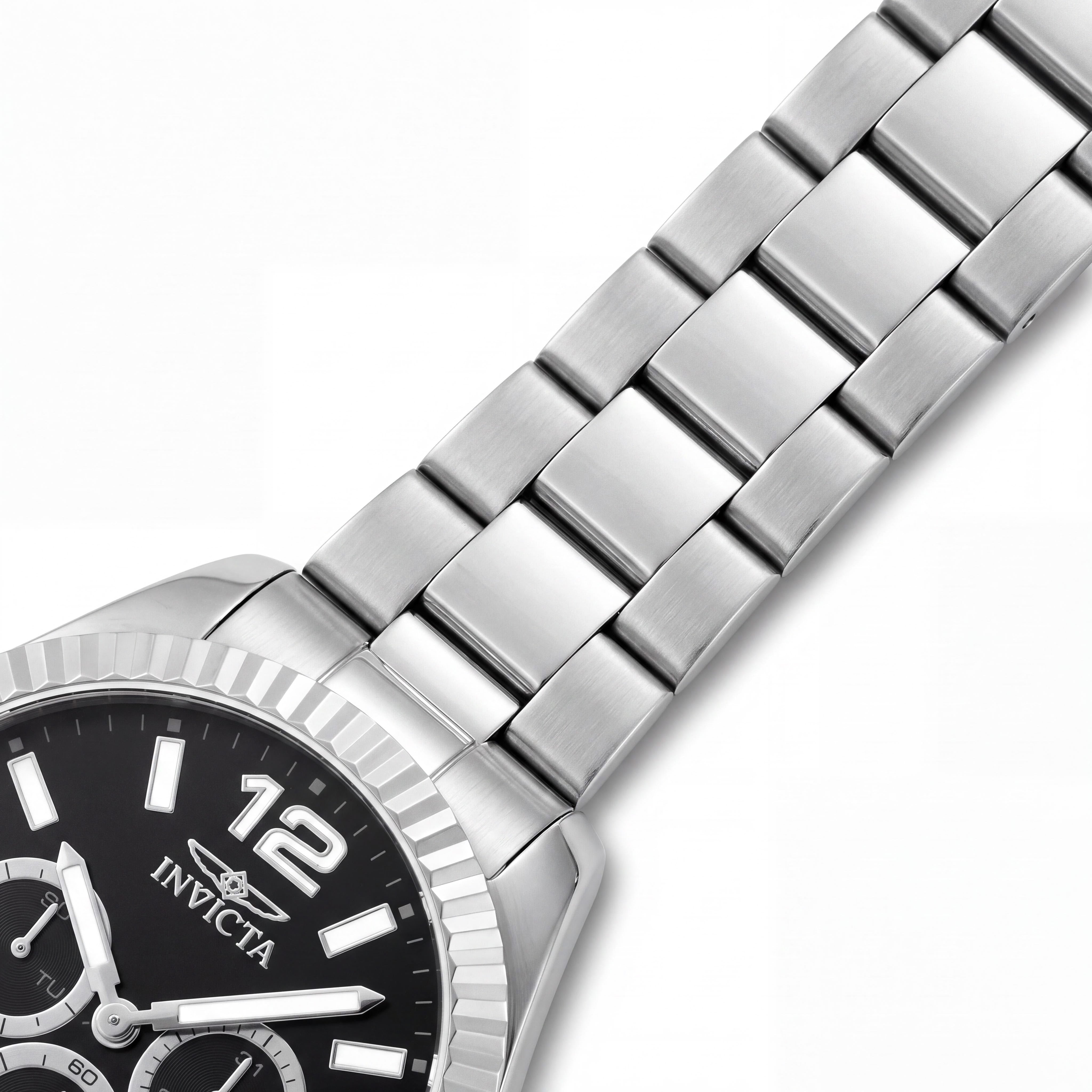 Invicta Specialty 49511 Men's Silver Stainless Steel Black Dial Quartz Chronograph Wrist Watch 43mm, Photo 3