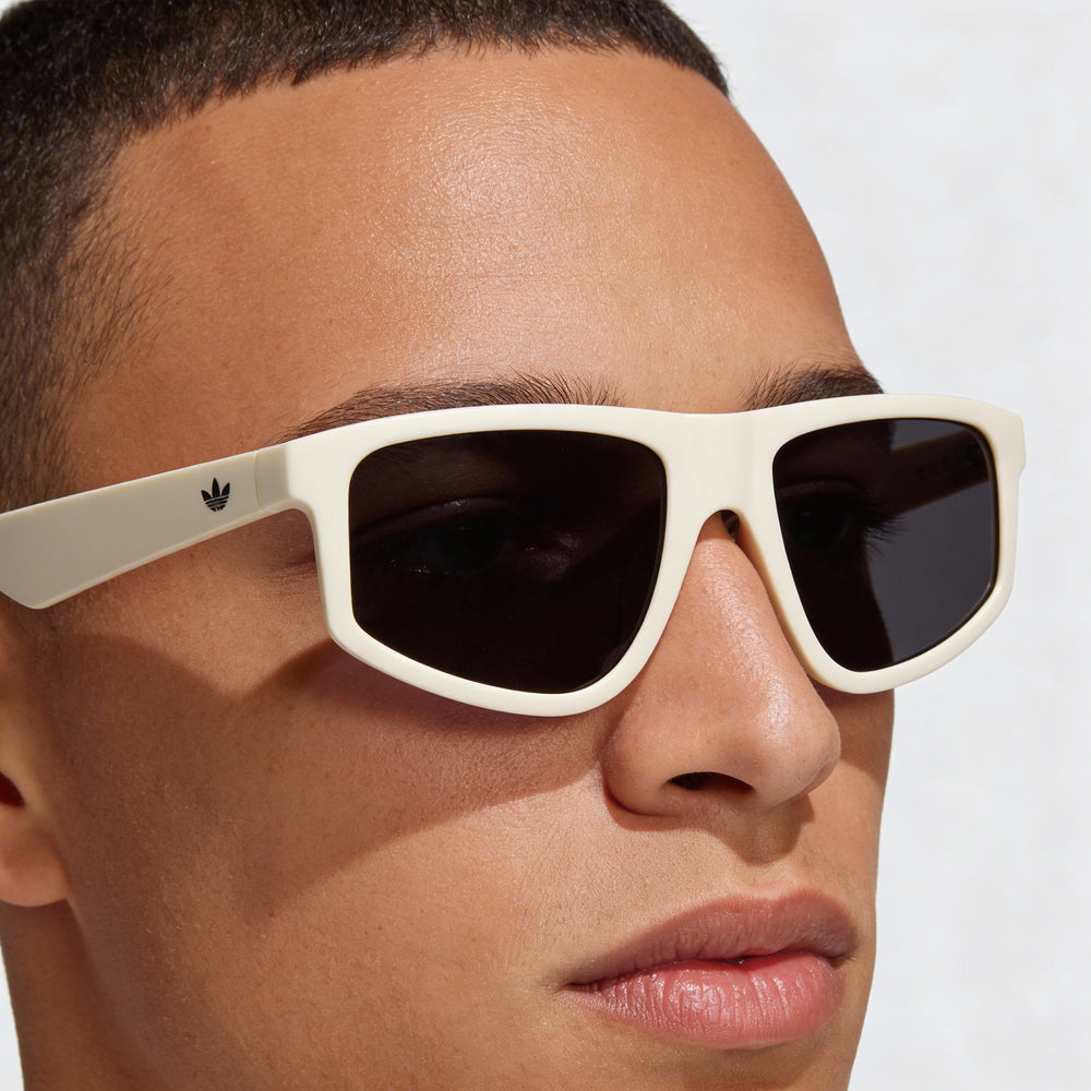 adidas Originals Or0108 Men's Matte White Stainless Steel UV Protection Non-Polarized 55mm Sunglasses